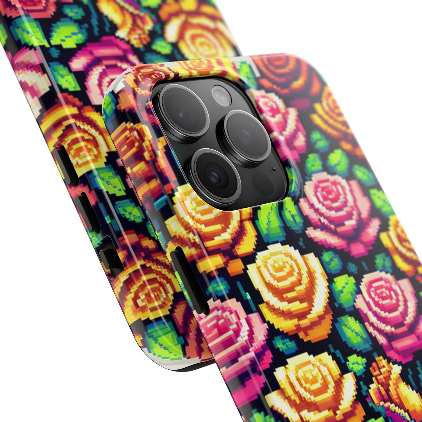 Vibrant Floral Tough Phone Case - Stylish Protection for Flower Lovers