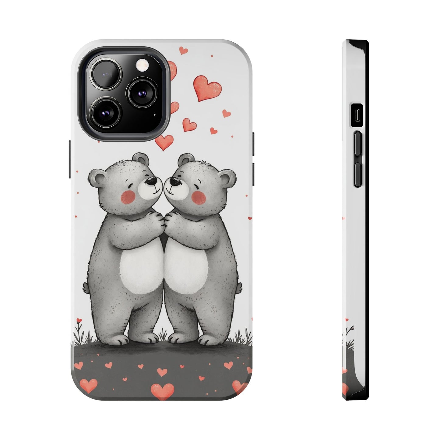 Cute Bear Love Tough Phone Case - Perfect for Valentine's Day & Couples