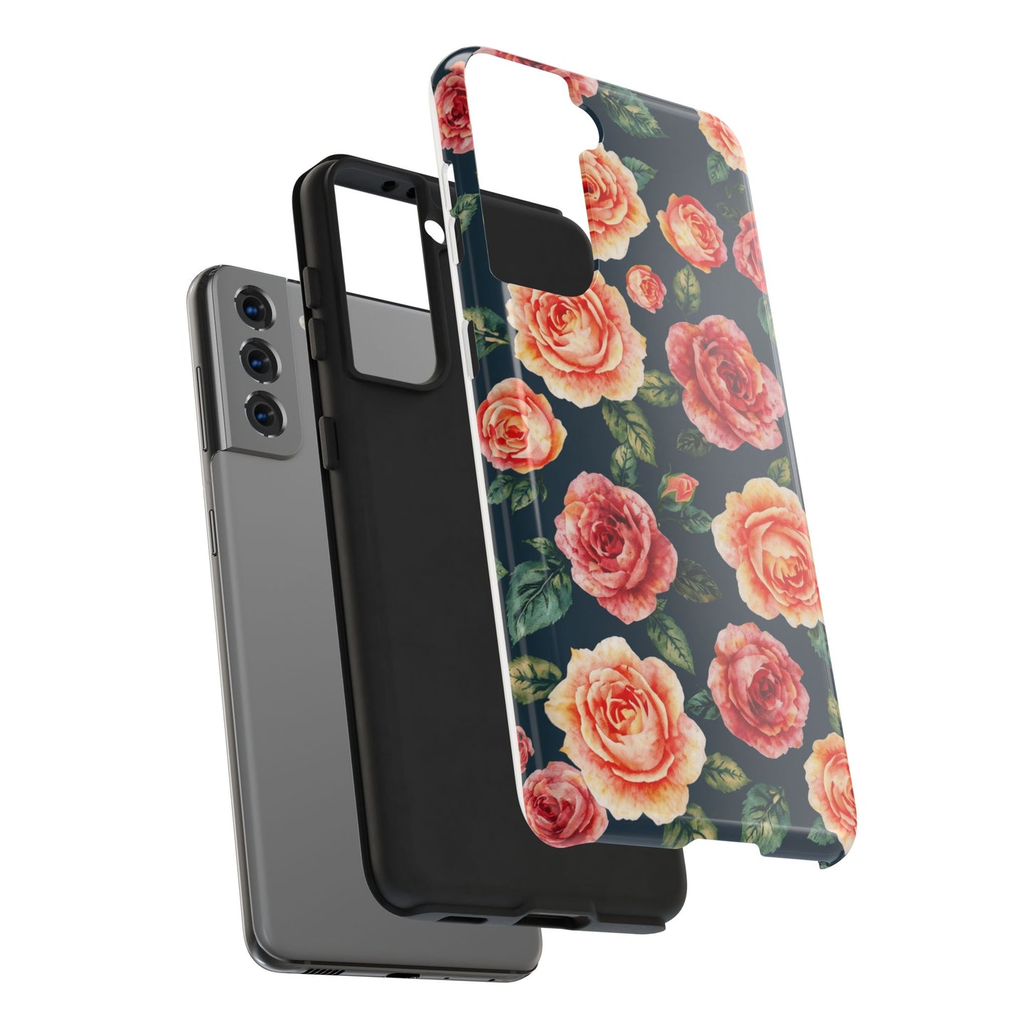 Floral Tough Phone Cases - Durable & Stylish New Age Rose Design - for iPhone
