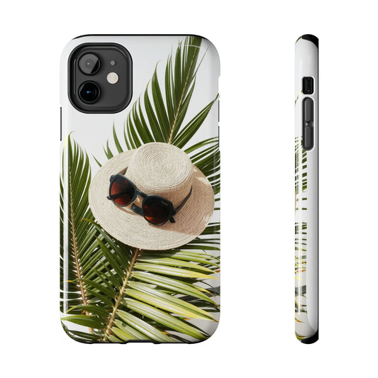 Tropical Phone Case - Summer Vibes with Hat & Sunglasses Design