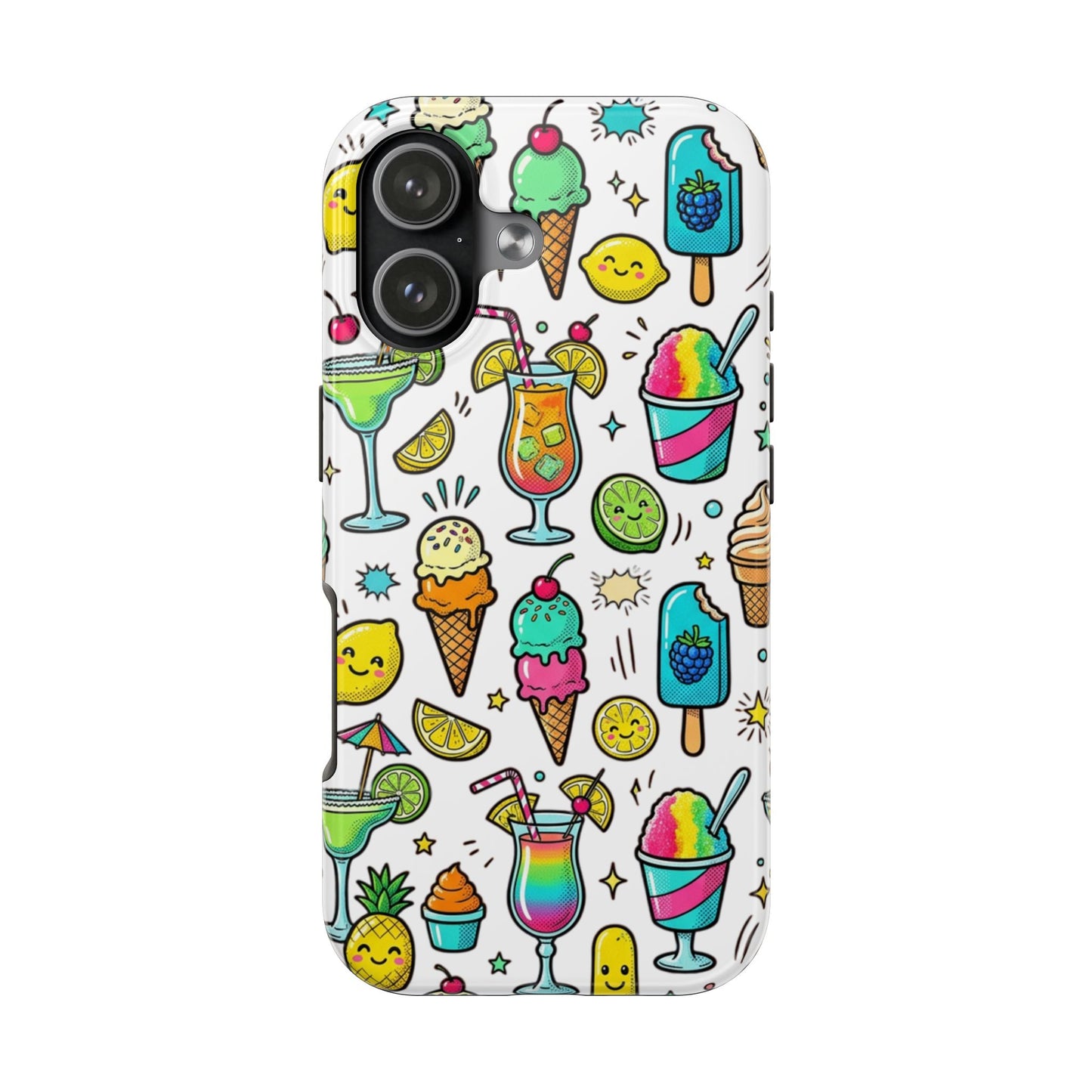 Tough Phone Case — Summer Ice Cream & Cocktails Pattern