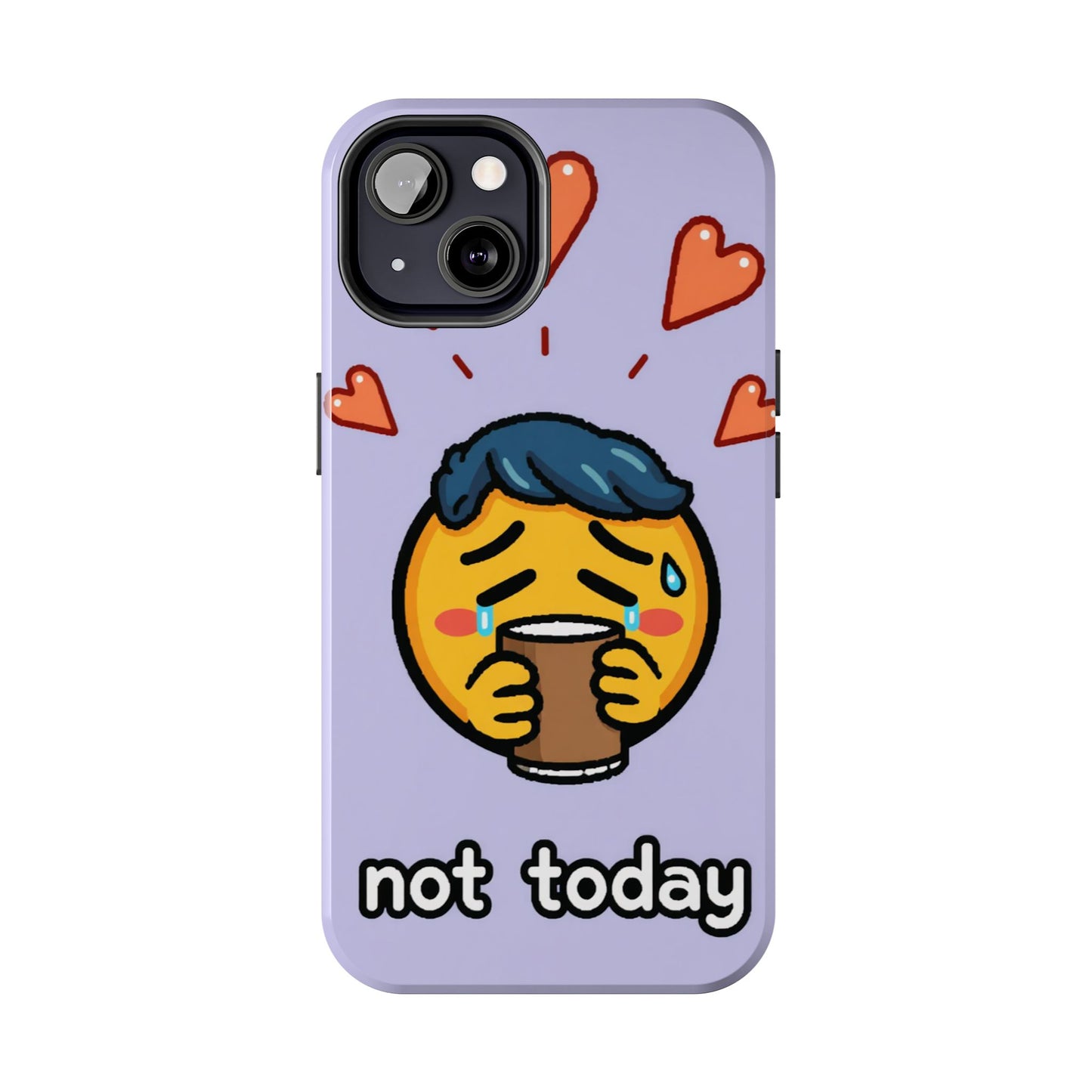 Cute Tough Phone Case - 'Not Today' Emoji Design