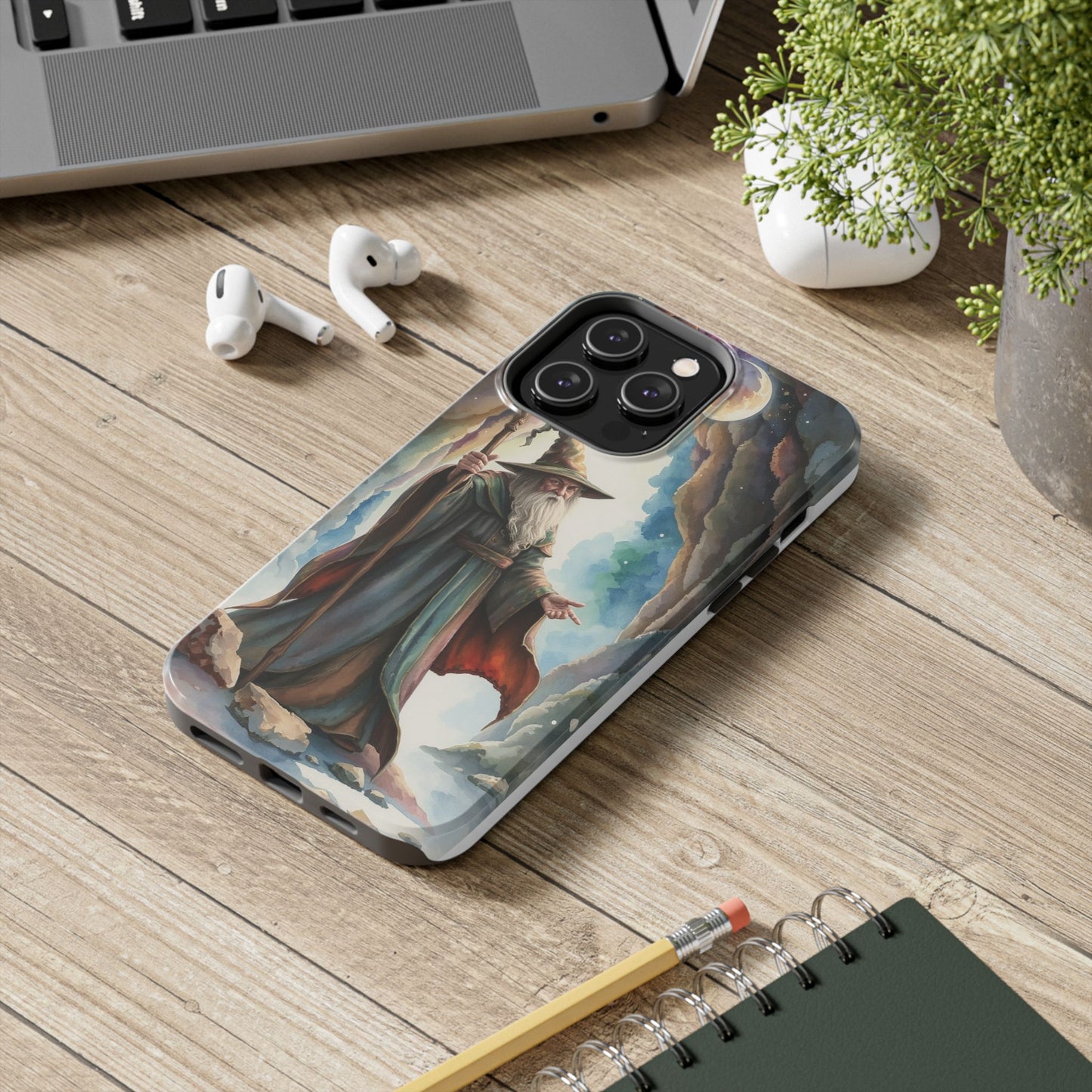 Magical Wizard Phone Case - Tough, Durable Phone Cover for Fantasy Lovers, Geek Gift, Unique Design, Celestial Phone Accessory