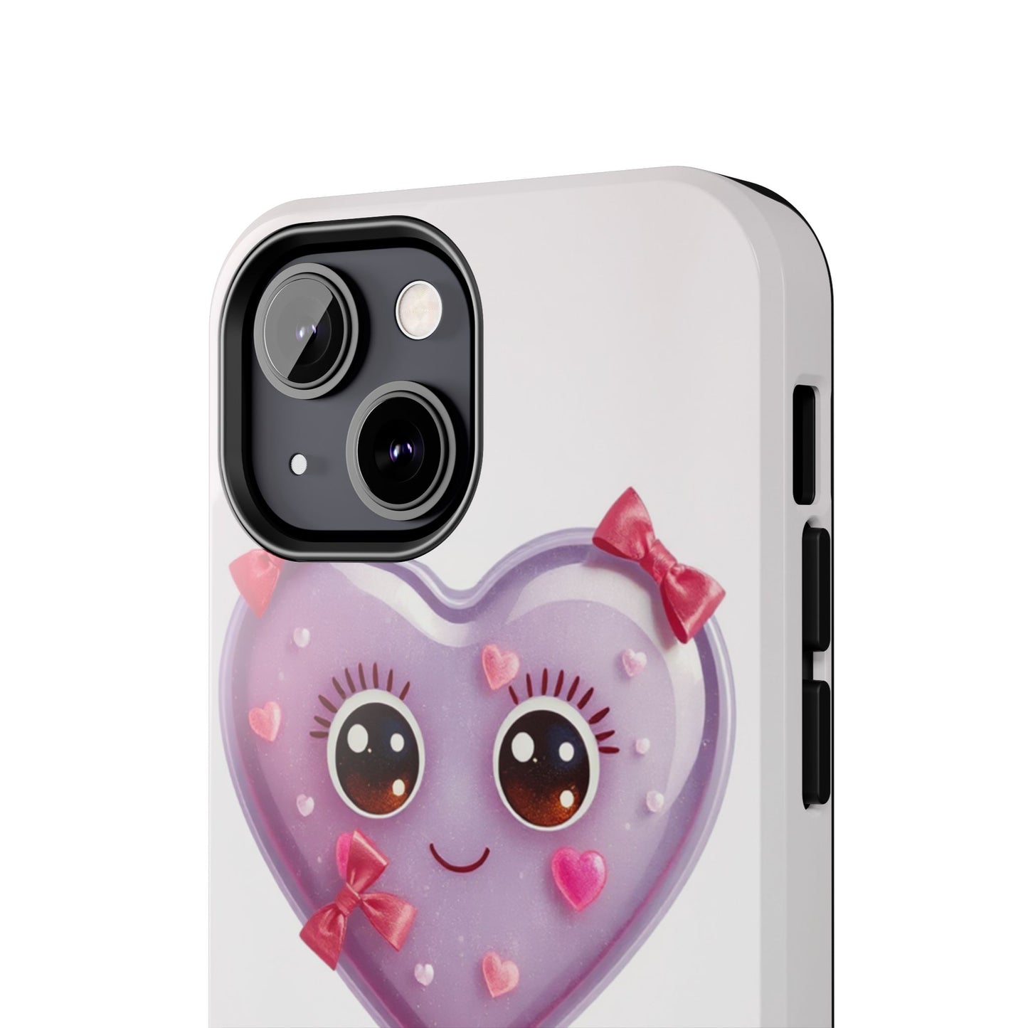 Cute Heart Lollipop Tough Phone Case - Adorable Protection for Candy Lovers