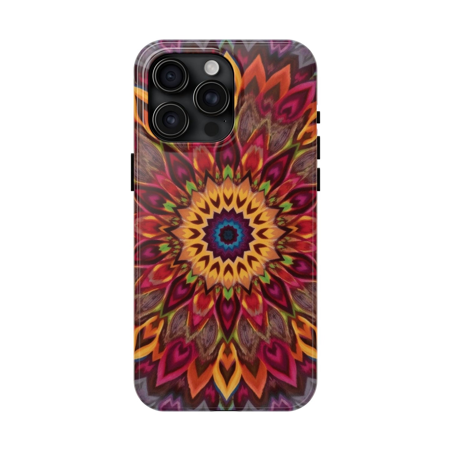 Vibrant Floral Mandala Tough Phone Case | Stylish and Durable Protection - for iPhone