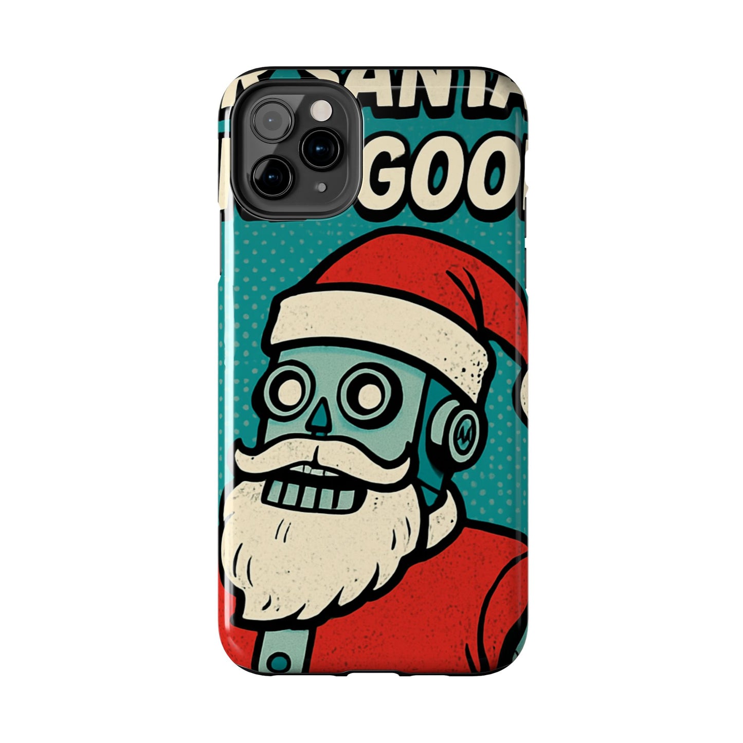 Santa Robot Phone Case - Durable Tough Design for Holidays