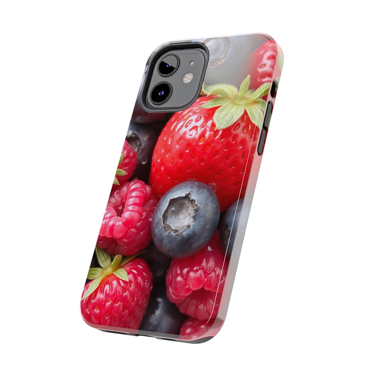 Fruit-Themed Tough Phone Case - Berry Burst Design