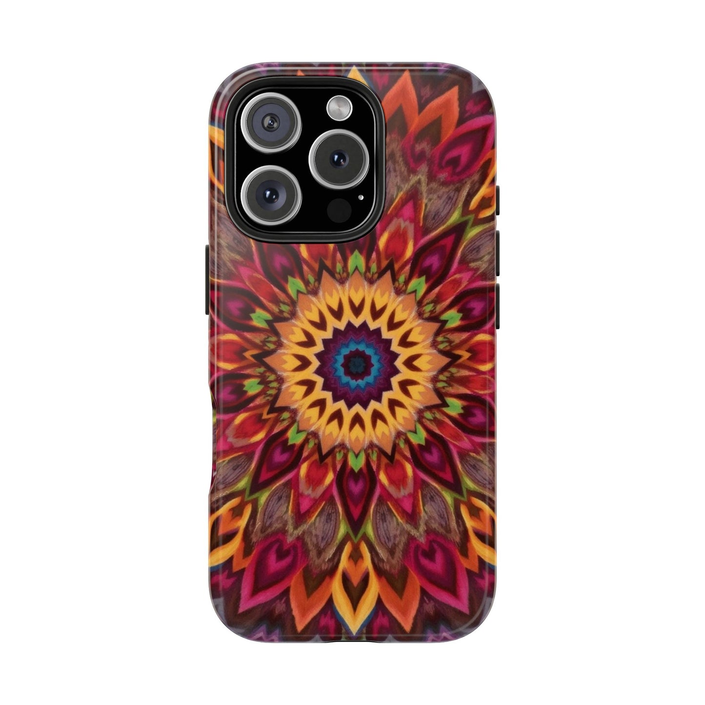 Vibrant Floral Mandala Tough Phone Case | Stylish and Durable Protection - for iPhone
