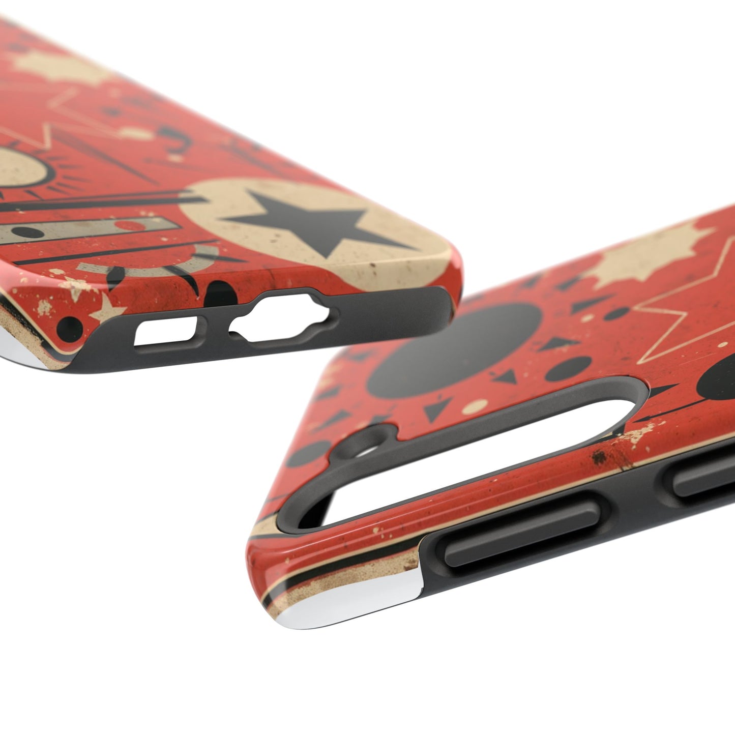 Retro Bold Tough Phone Case - Unique Geometric Design - for iPhone