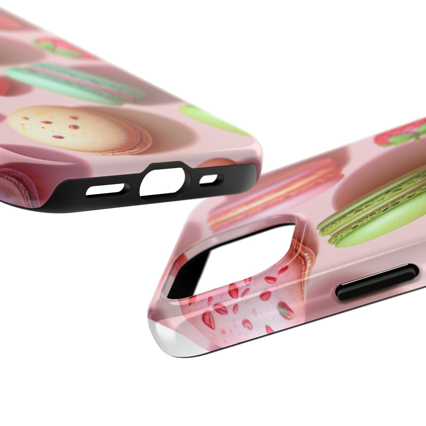 Macaron-Inspired Tough Phone Cases - Colorful Sweet Design - for iPhone