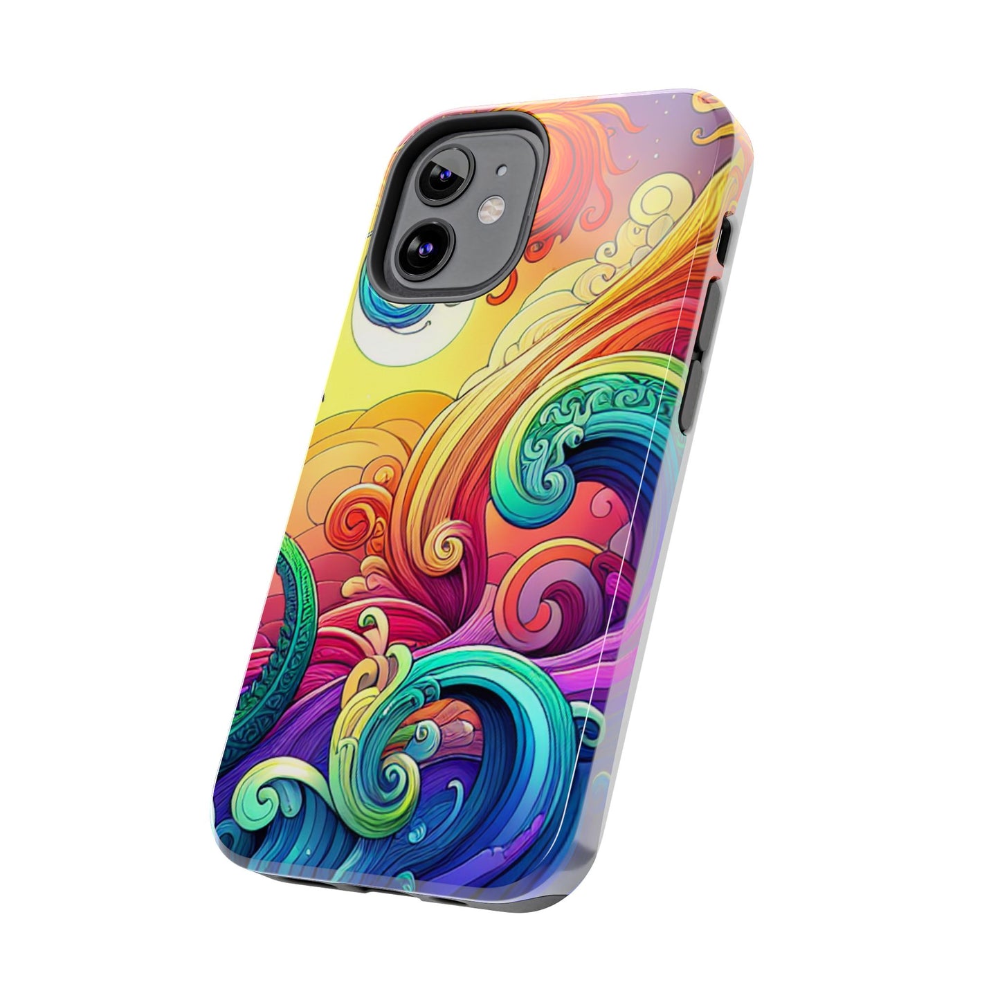 Fantasy Ocean Waves Tough Phone Case - Colorful Protective Cover - for iPhone