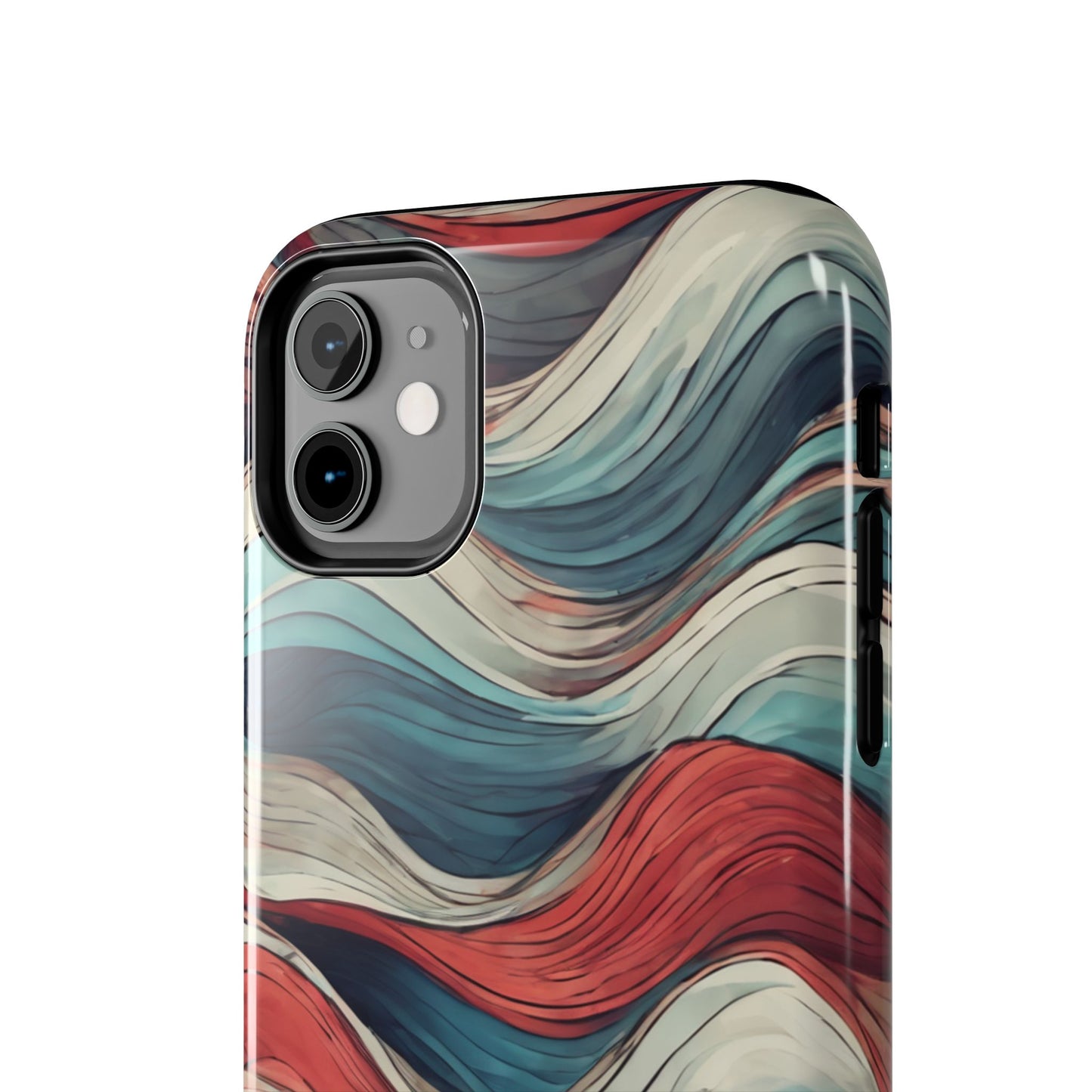 Abstract Waves Tough Phone Case - Stylish & Durable Phone Protection - for iPhone