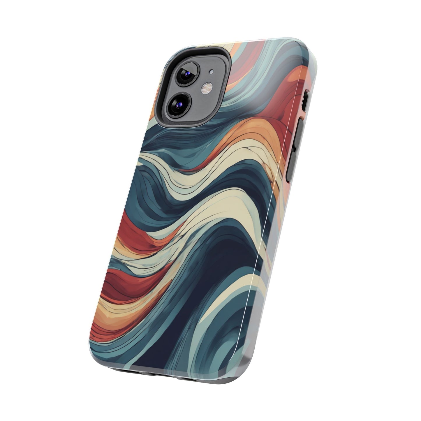 Abstract Wave Tough Phone Case | Stylish Protection for Daily Use - for iPhone