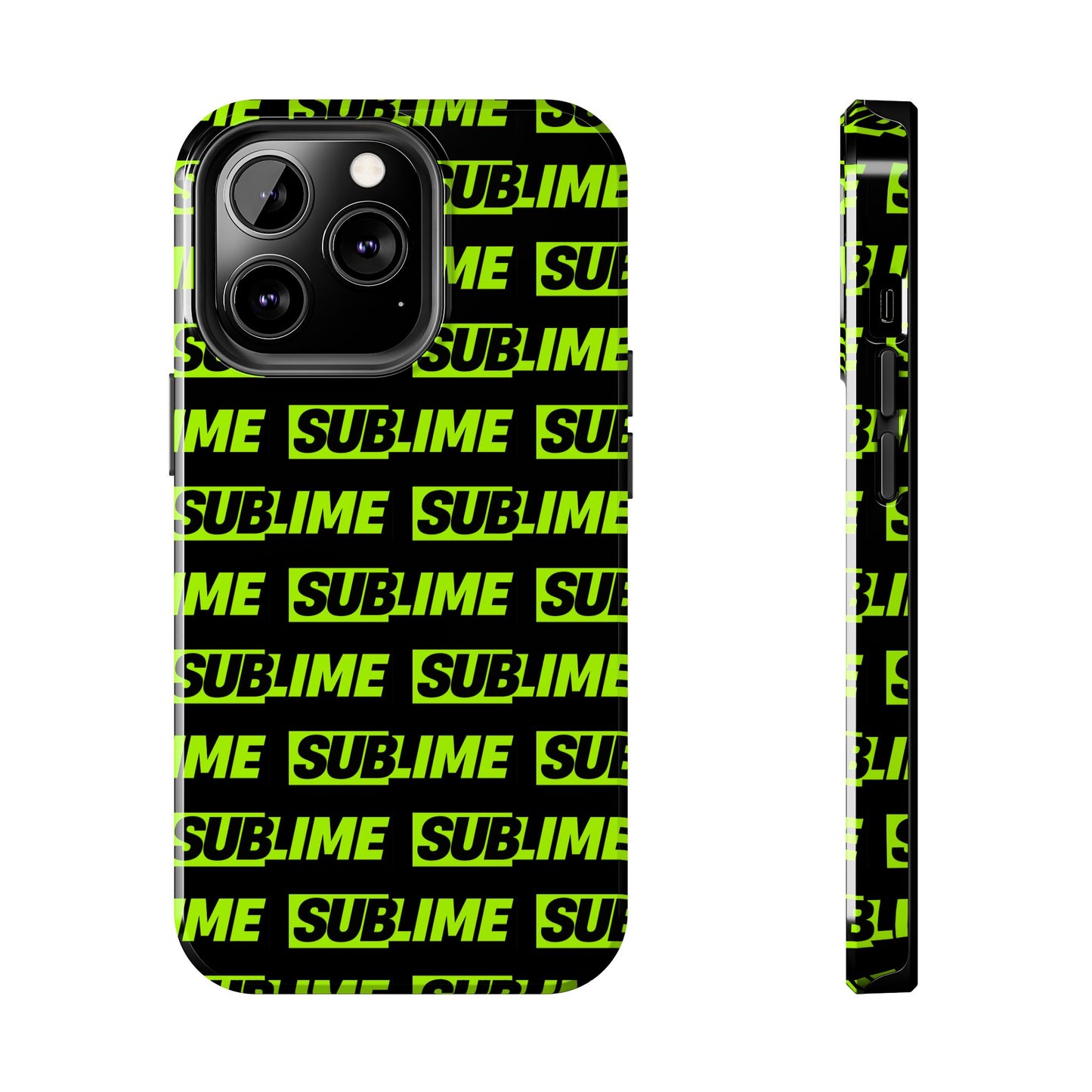 Sublime Text Pattern Tough Phone Case - Vibrant Protective Cover for iPhone
