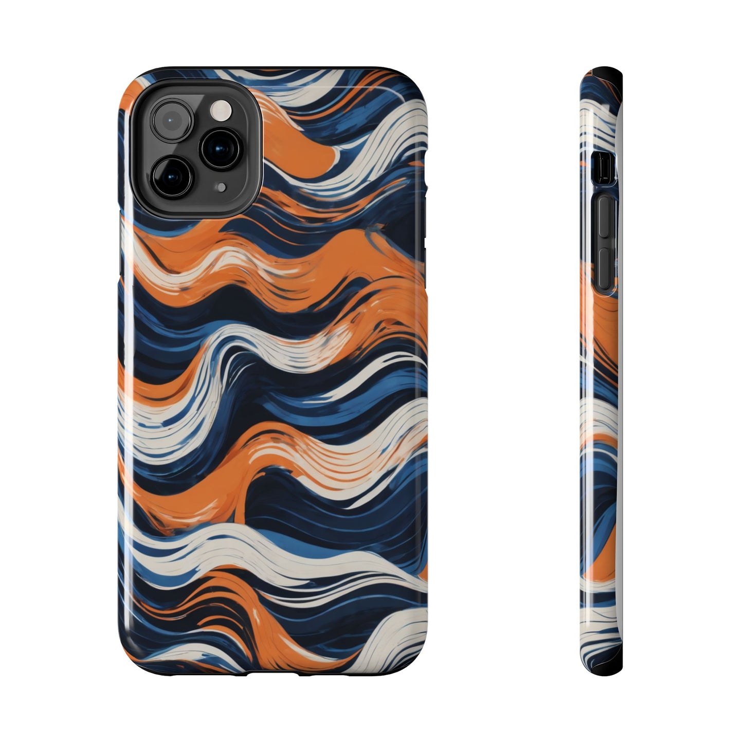 Wave Pattern Tough Phone Case - Stylish and Durable for Modern Lifestyle - for iPhone