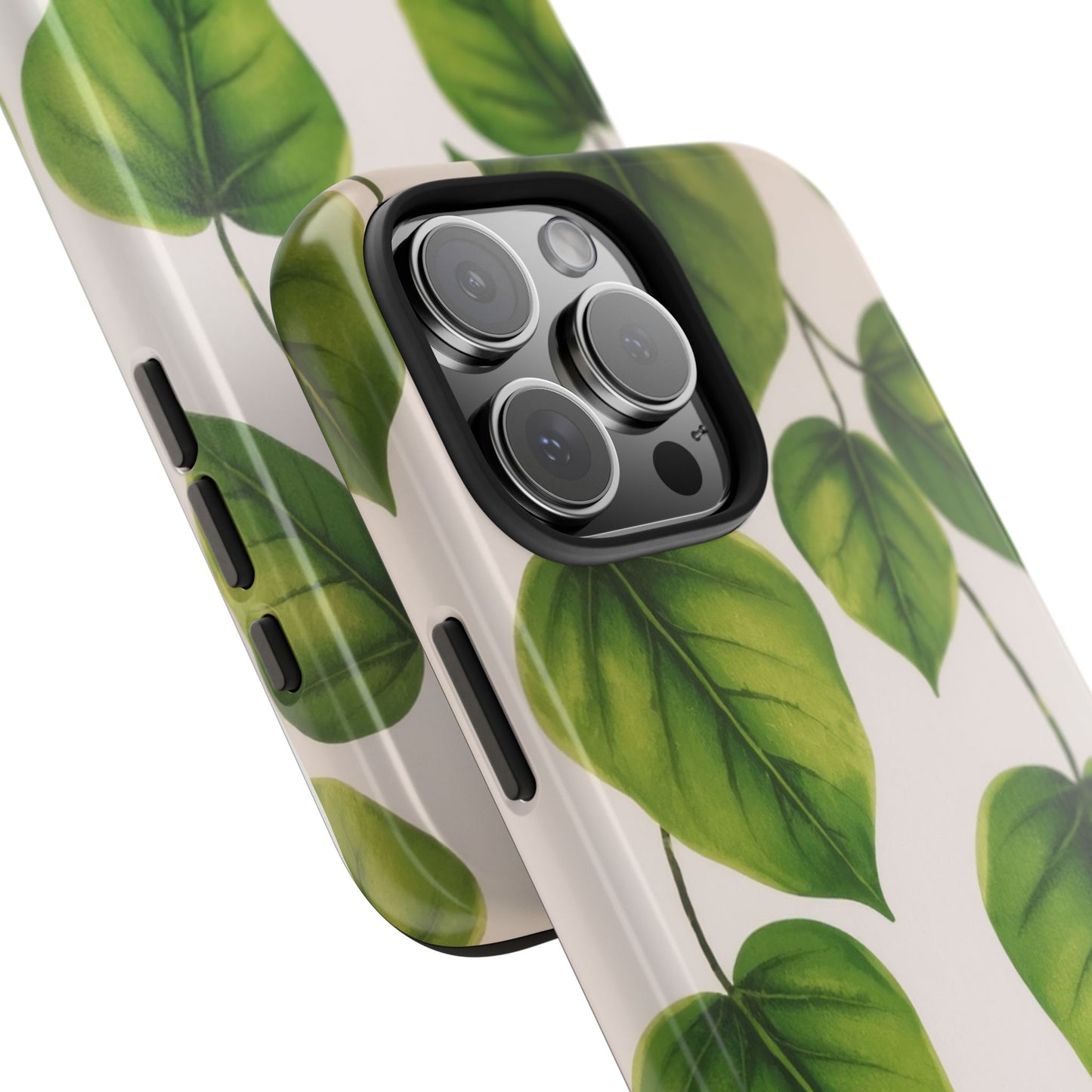 Tough Phone Cases with Green Leaf Design | Eco-Friendly Protection for Nature Lovers