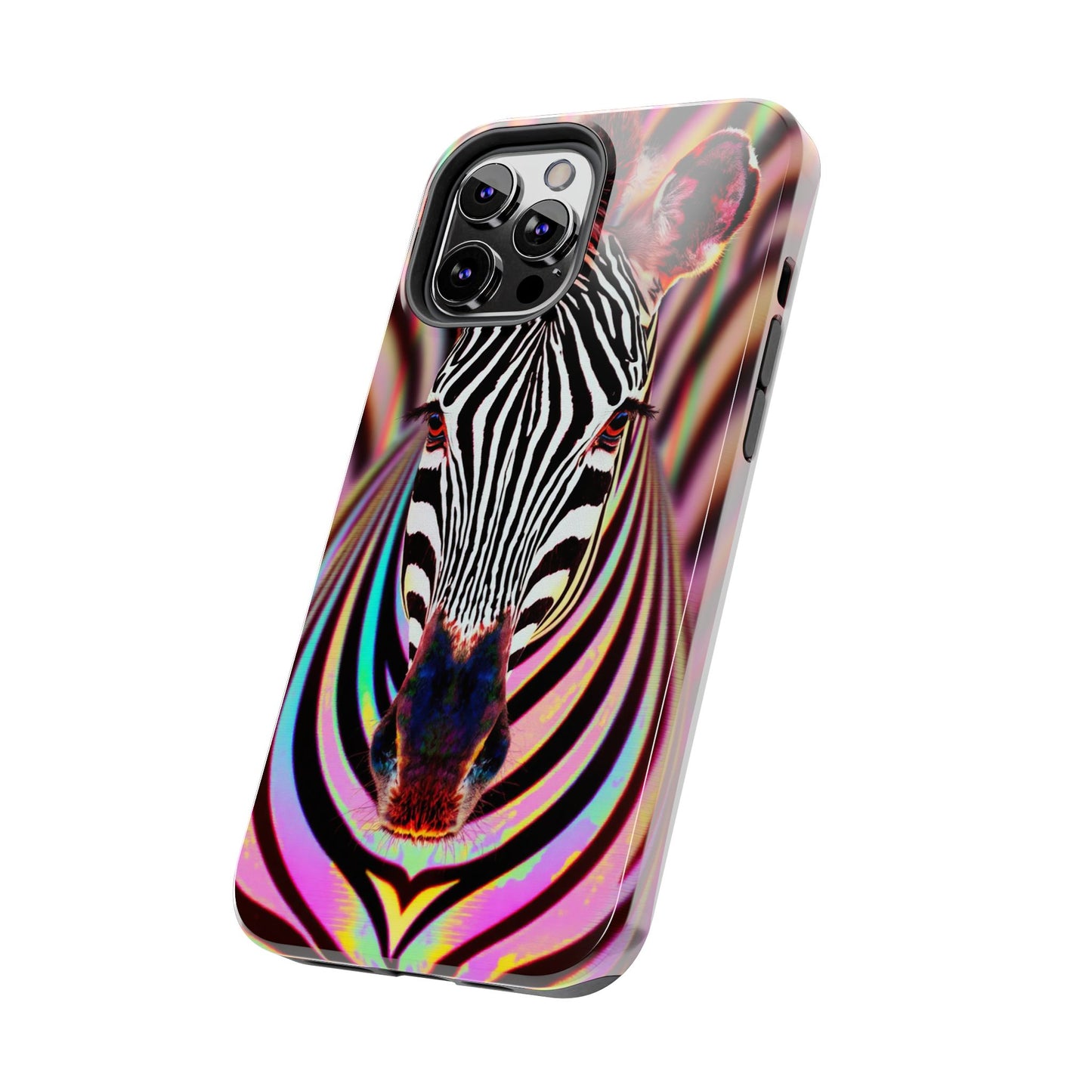 Vibrant Zebra Tough Phone Case - Unique Animal Design for Wild Spirit