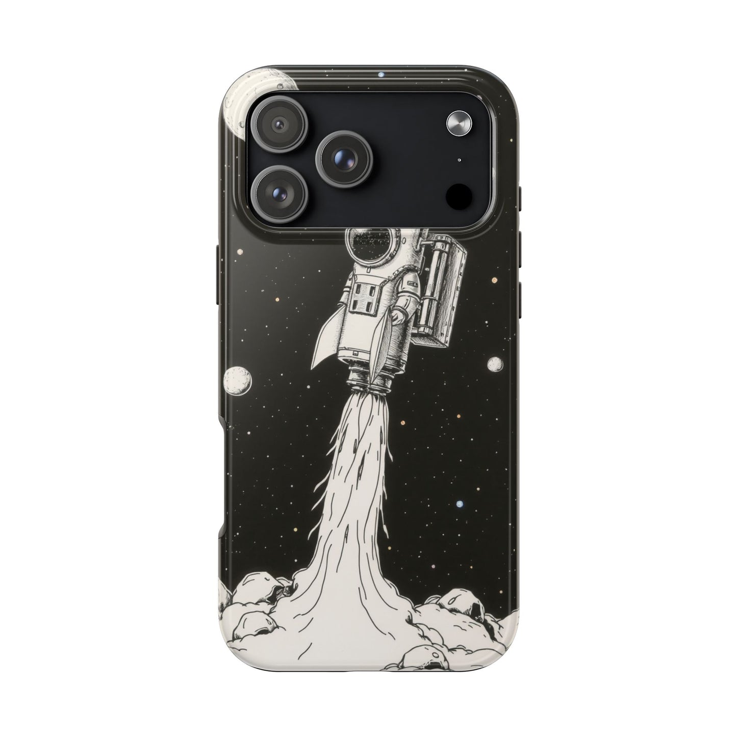 Cool Tough Phone Case for iPhone - Astro-Rocket Bond