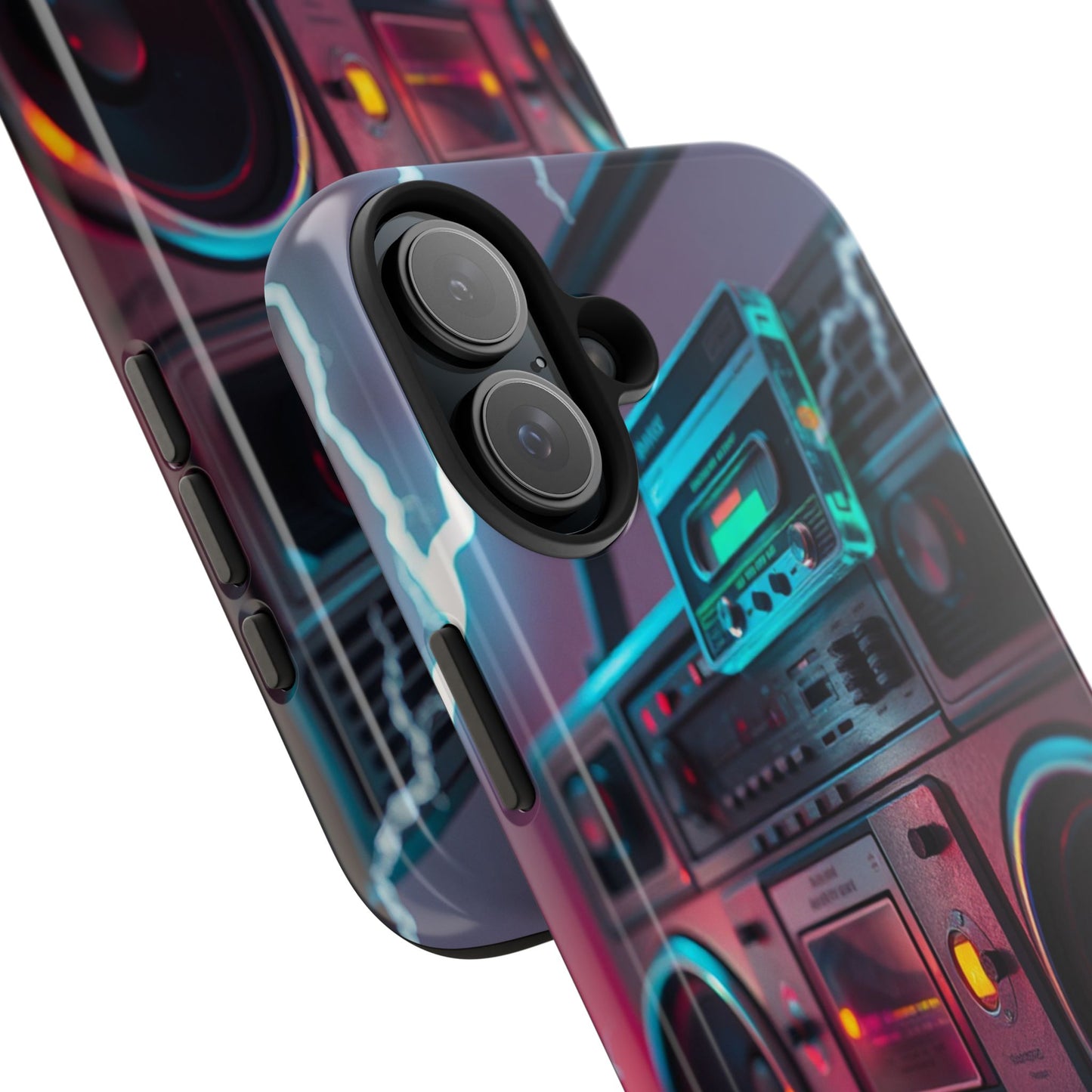 Retro Boombox Tough Phone Case – Vibrant Protection for Music Lovers