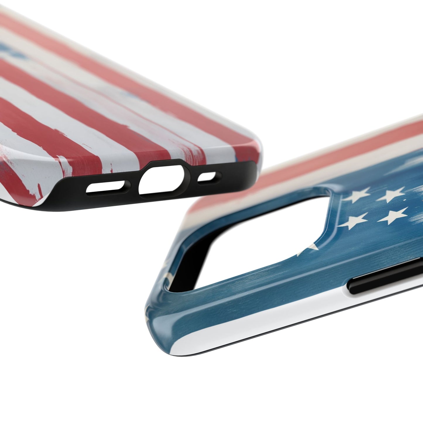 Patriotic Tough Phone Cases - Abstract USA Flag Design for Durable Protection - for iPhone