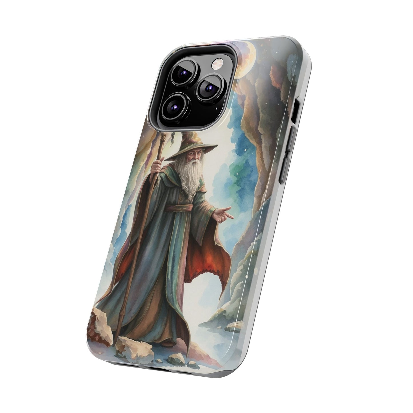 Magical Wizard Phone Case - Tough, Durable Phone Cover for Fantasy Lovers, Geek Gift, Unique Design, Celestial Phone Accessory