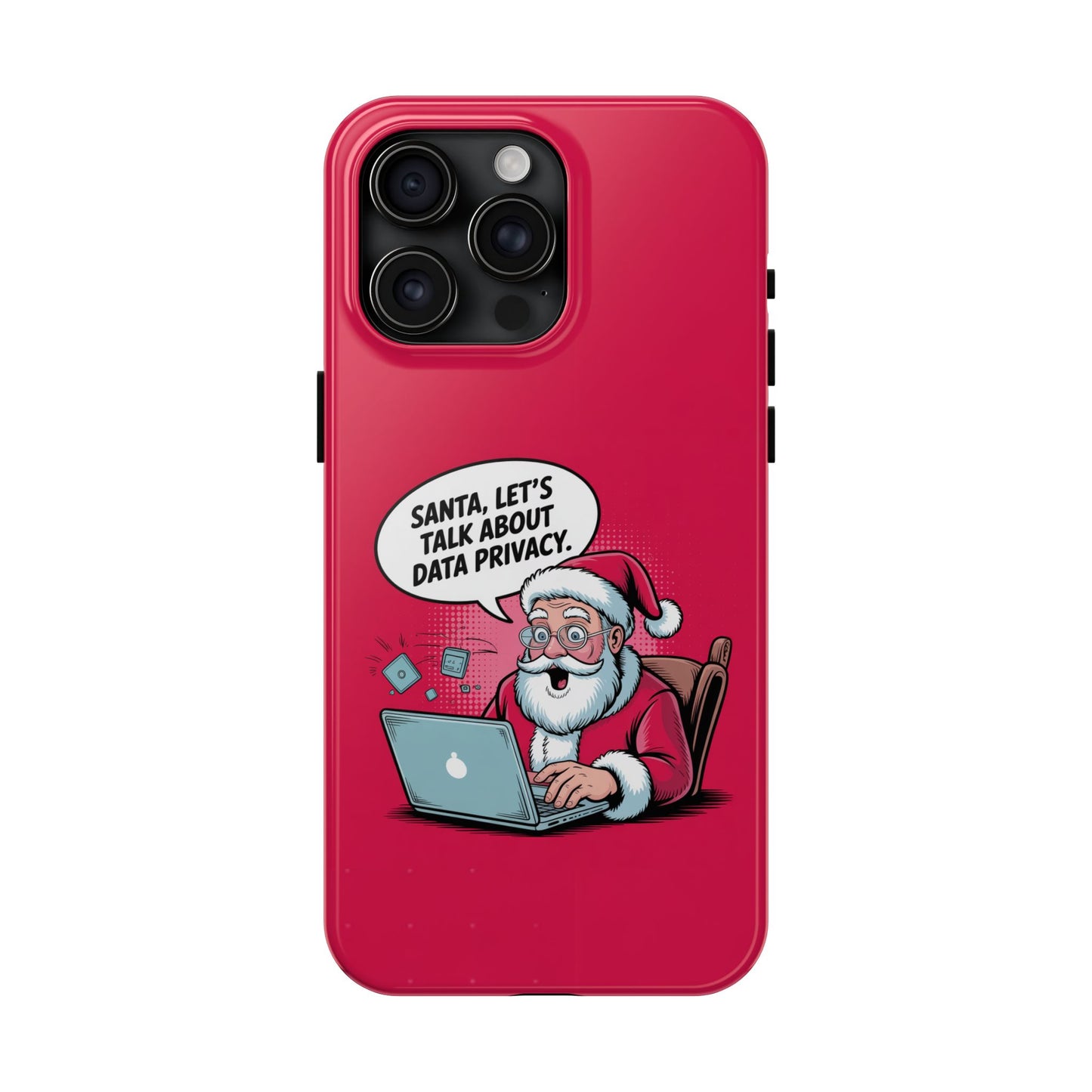 Santa Data Privacy Design Tough iPhone Case for Christmas