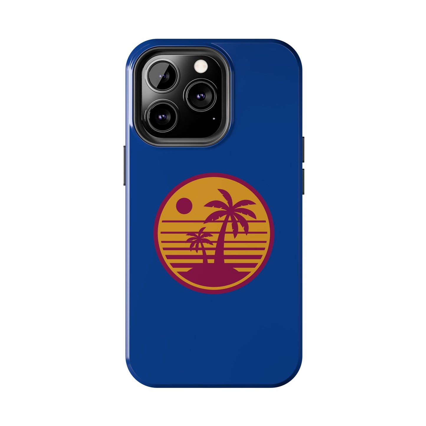 Retro Sunset Tough Phone Case - Vibrant Beach Vibes for Summer Adventures - for iPhone