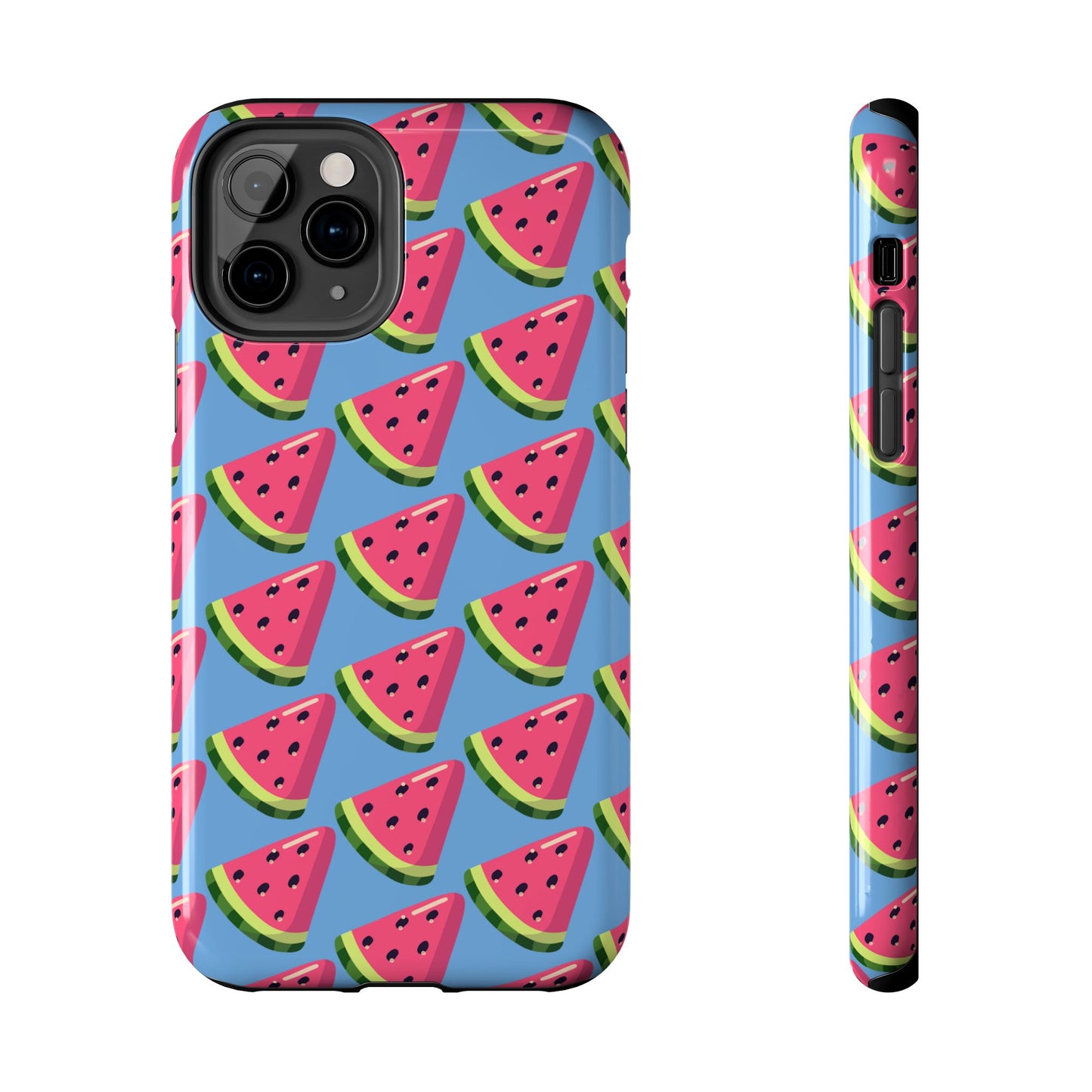 Watermelon Fun Tough Phone Case - Summer Vibes, Blue - for iPhone