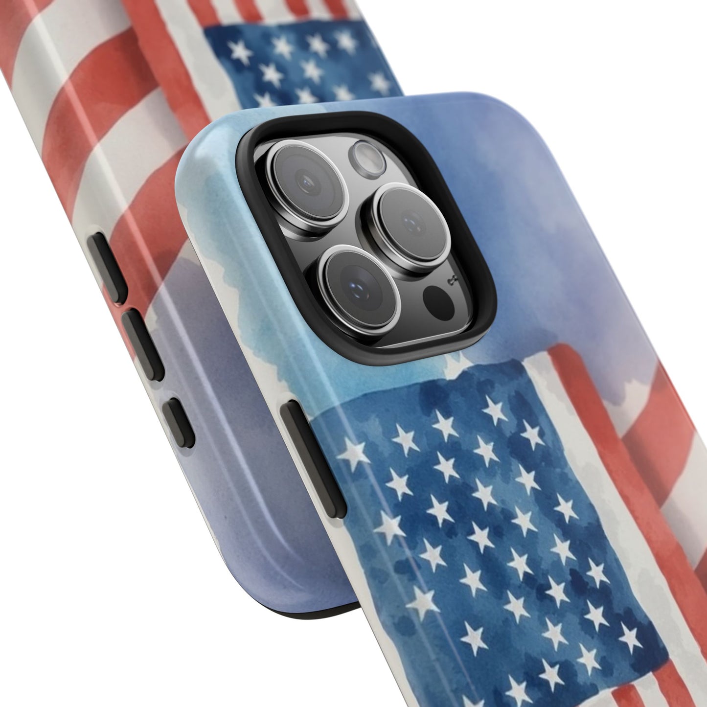 Abstract Watercolor American Flag Design - Tough Phone Case - for iPhone