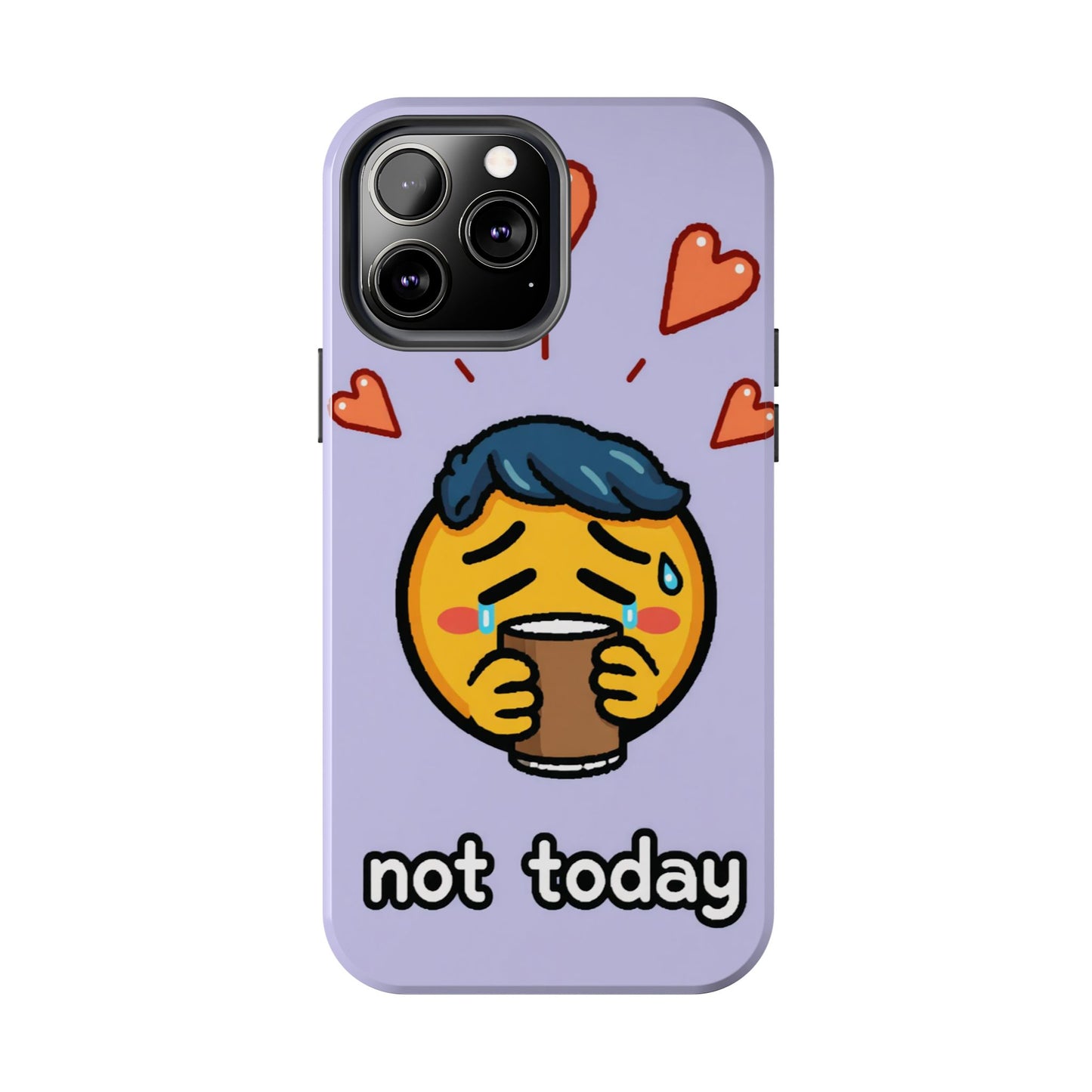 Cute Tough Phone Case - 'Not Today' Emoji Design