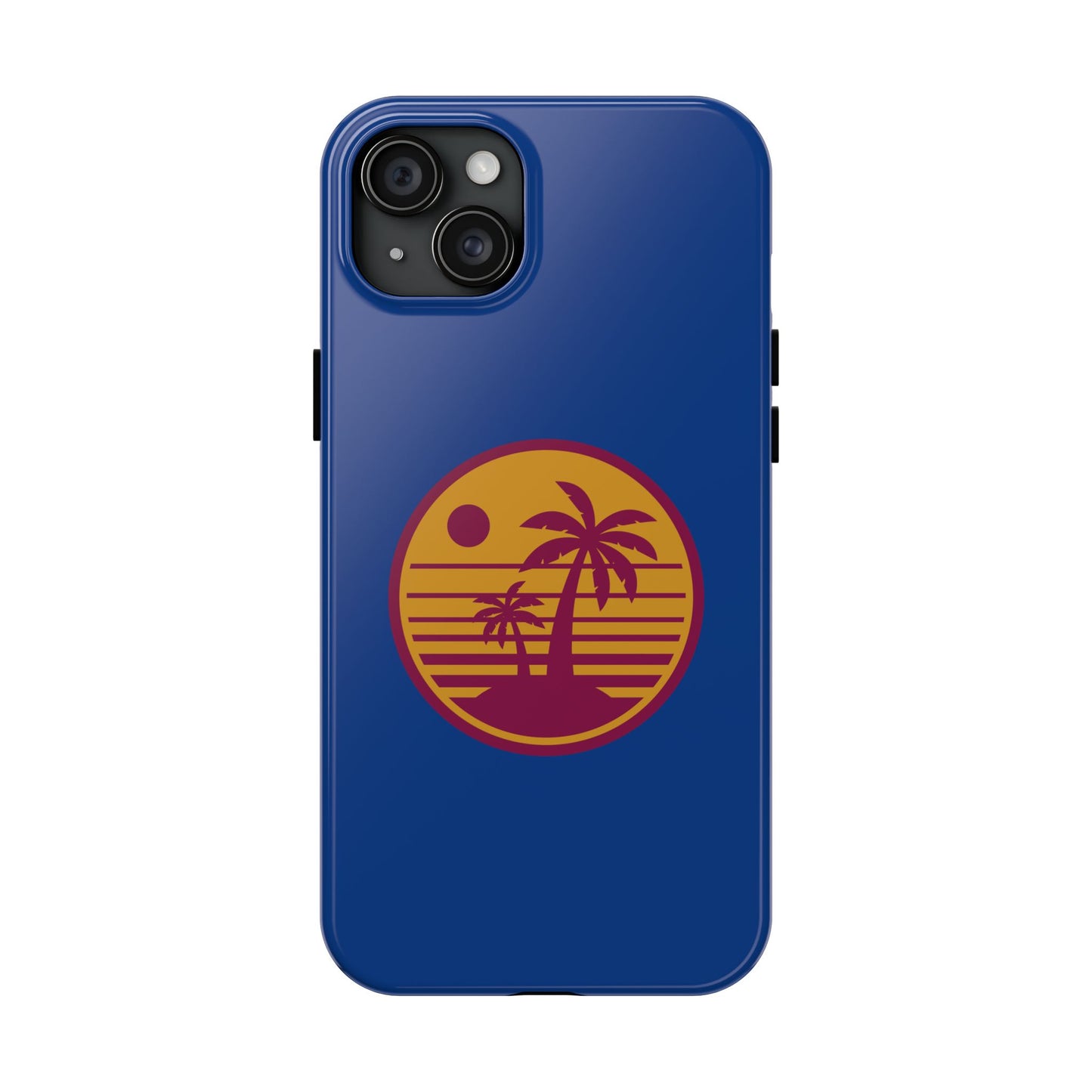 Retro Sunset Tough Phone Case - Vibrant Beach Vibes for Summer Adventures - for iPhone