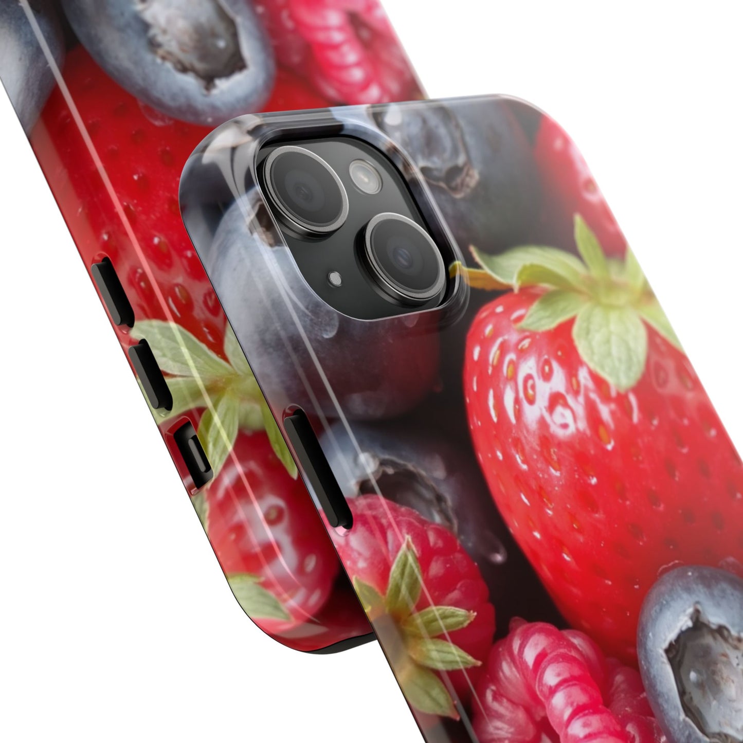 Fruit-Themed Tough Phone Case - Berry Burst Design