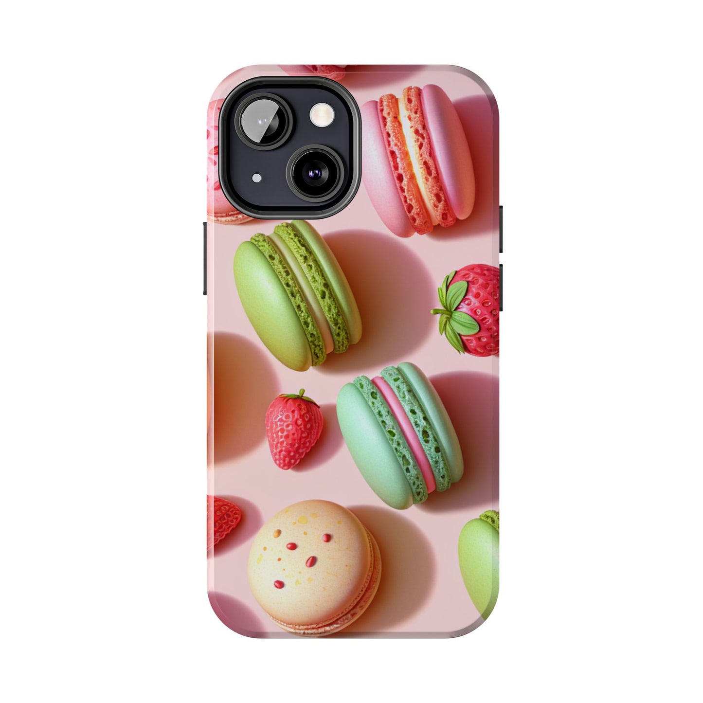 Macaron-Inspired Tough Phone Cases - Colorful Sweet Design - for iPhone