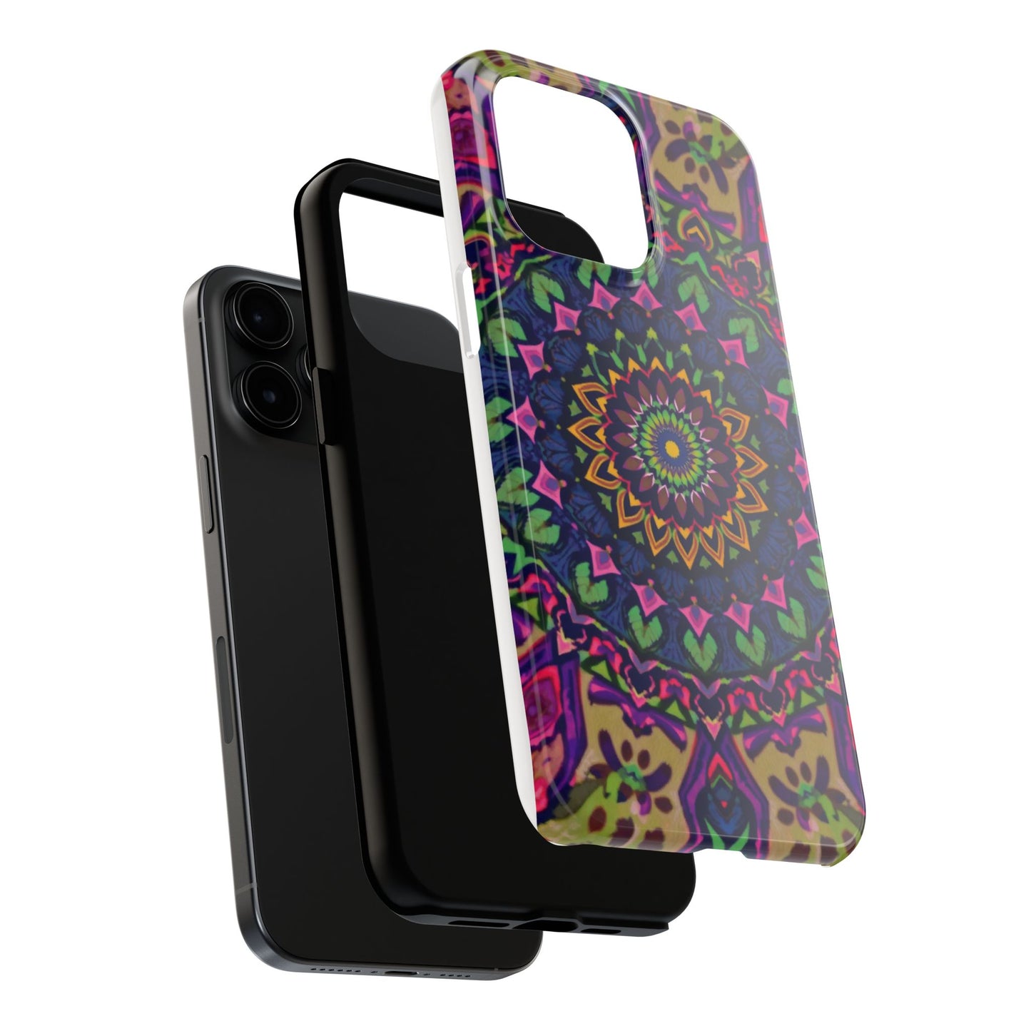 Vibrant Mandala Tough Phone Case - Colorful, Purple Fusion, Durable Protection for Your Device - for iPhone