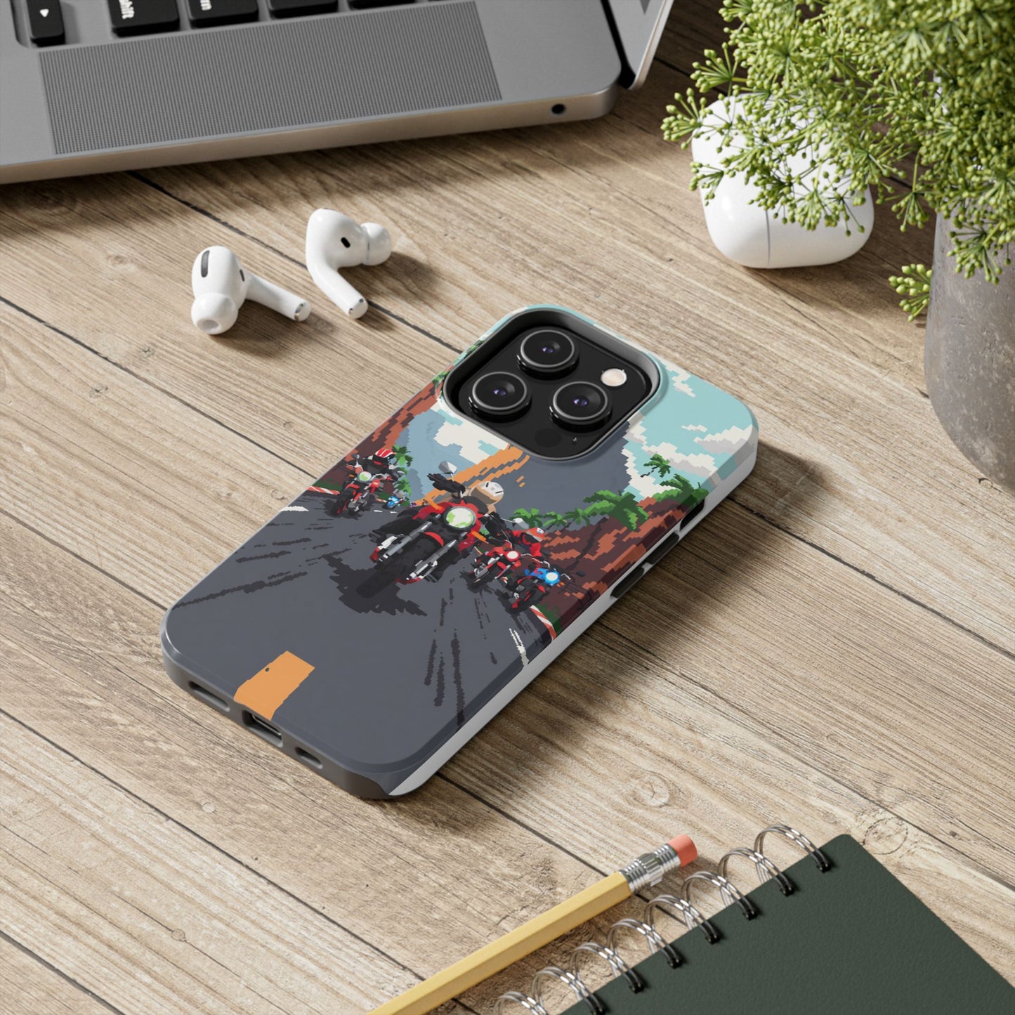 Retro Biker Tough Phone Case - Perfect for Motorcycle Lovers