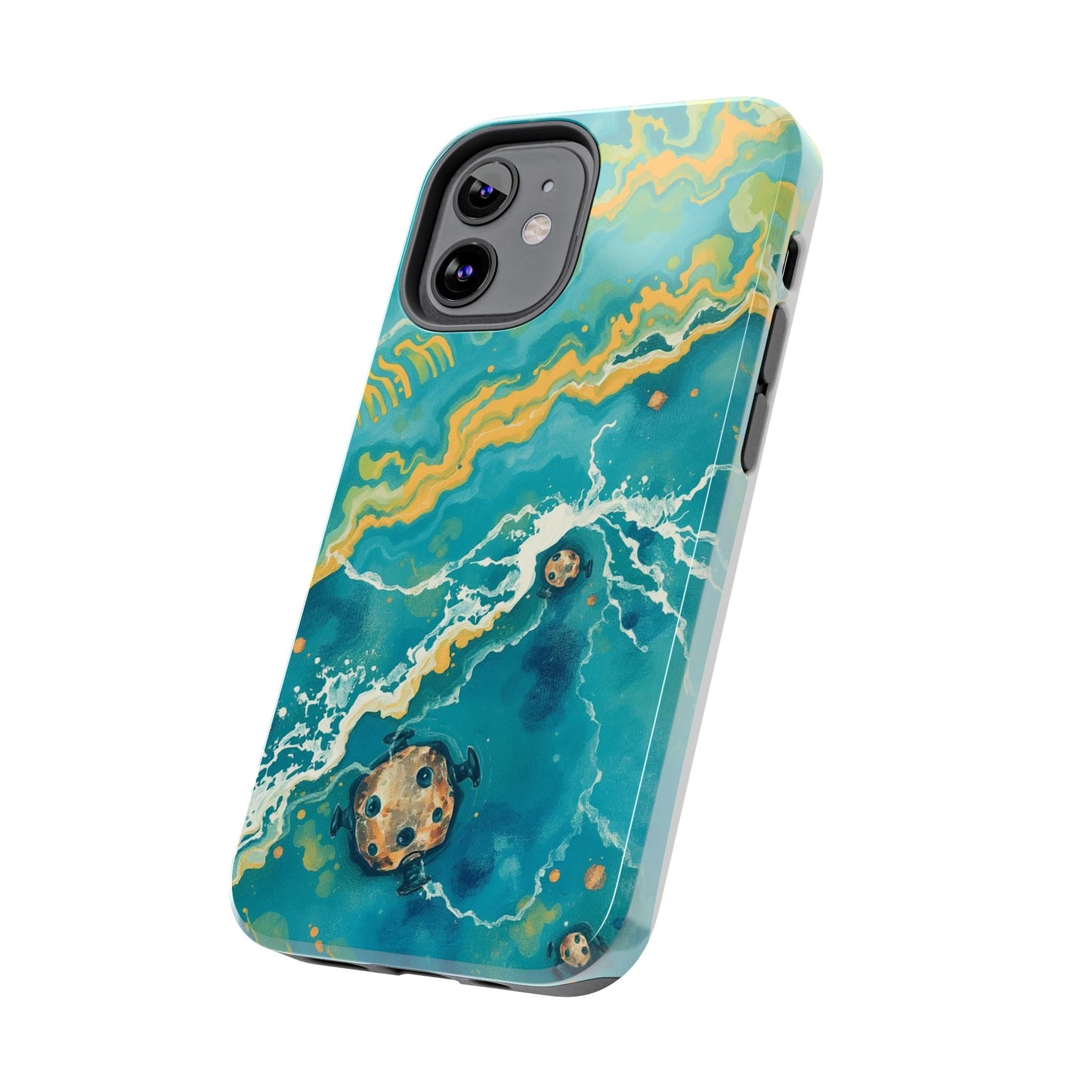 Ocean Wave Tough Phone Case – Durable Protection with Abstract Art Design