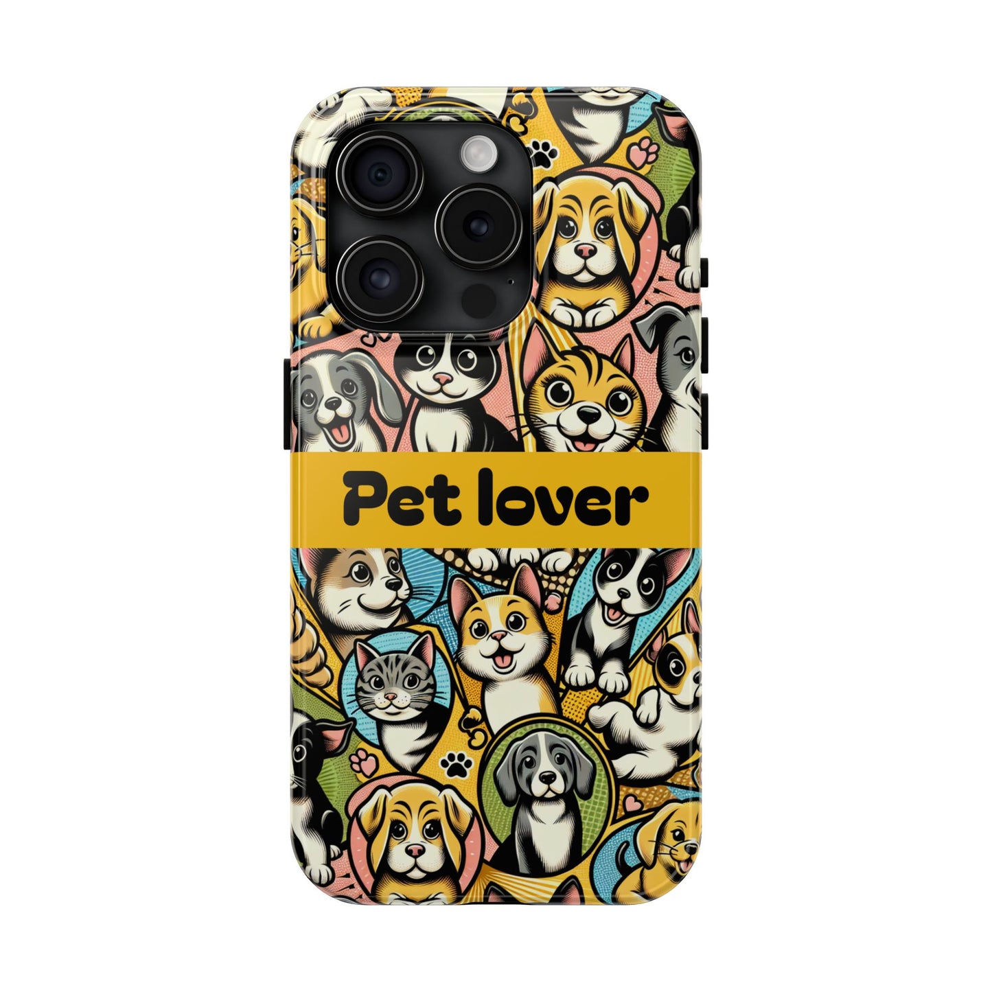 Pet Lover Tough Phone Case - Colorful Animal Design - for iPhone