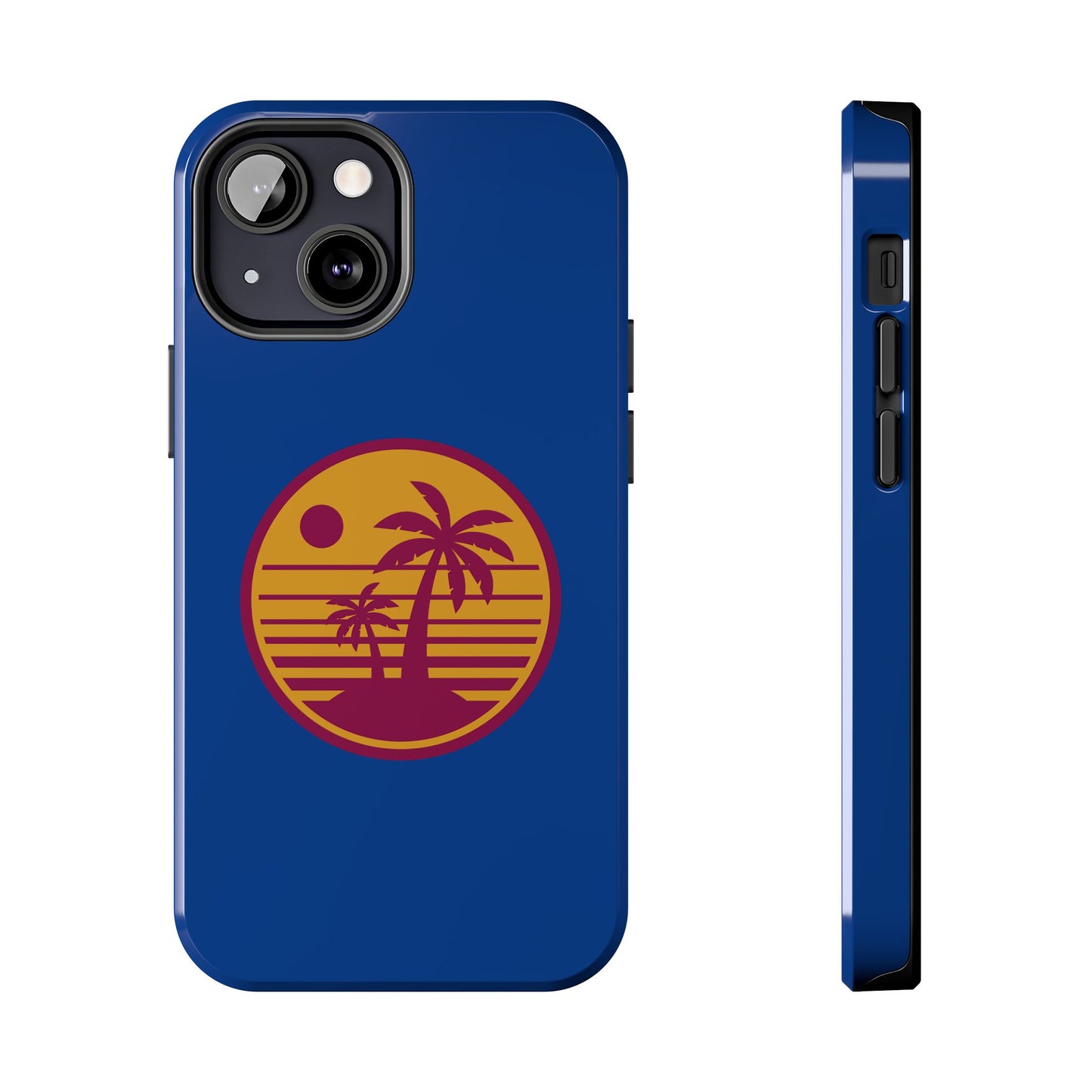 Retro Sunset Tough Phone Case - Vibrant Beach Vibes for Summer Adventures - for iPhone