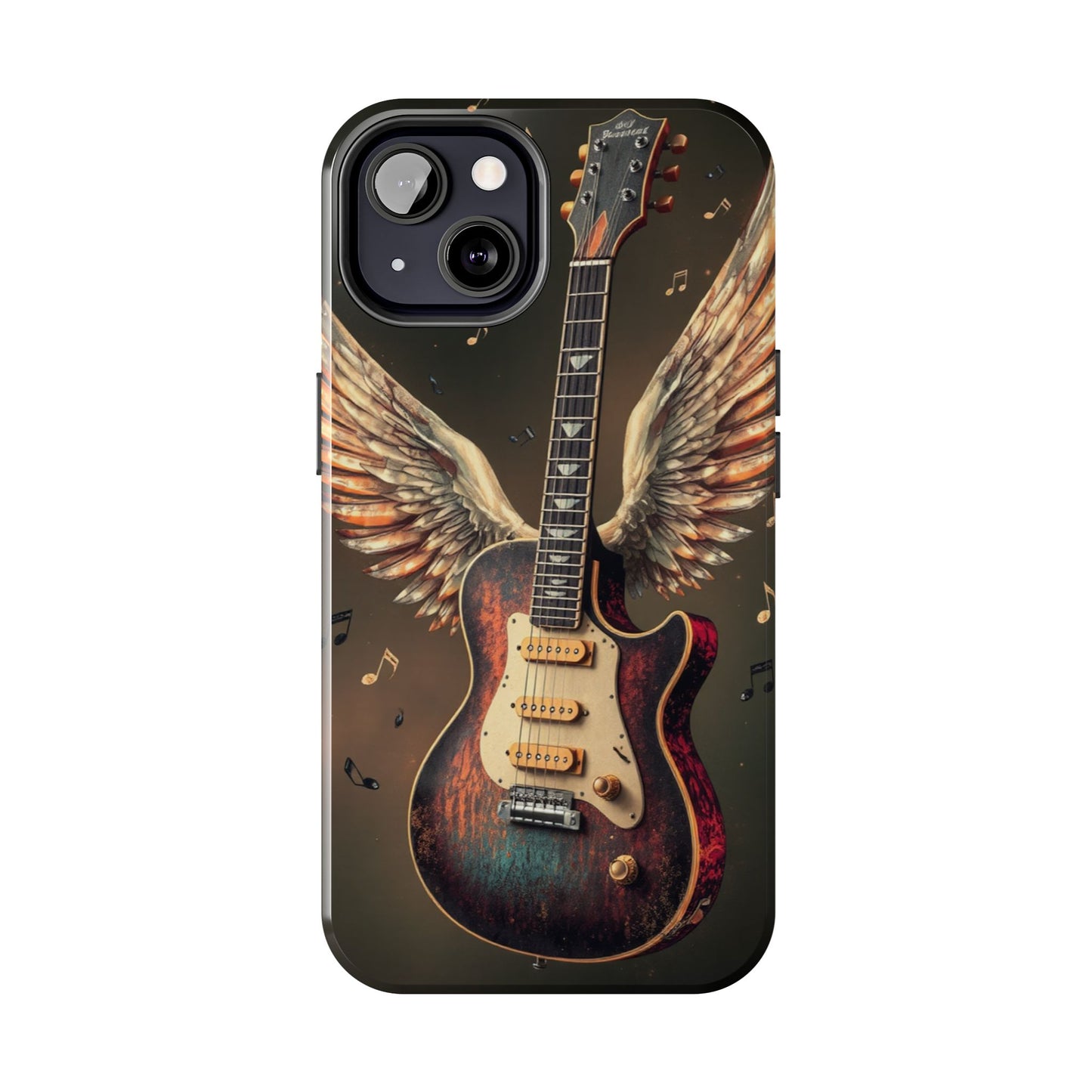 Inspirational Guitar Wing Phone Case - Tough Protection for Music Lovers