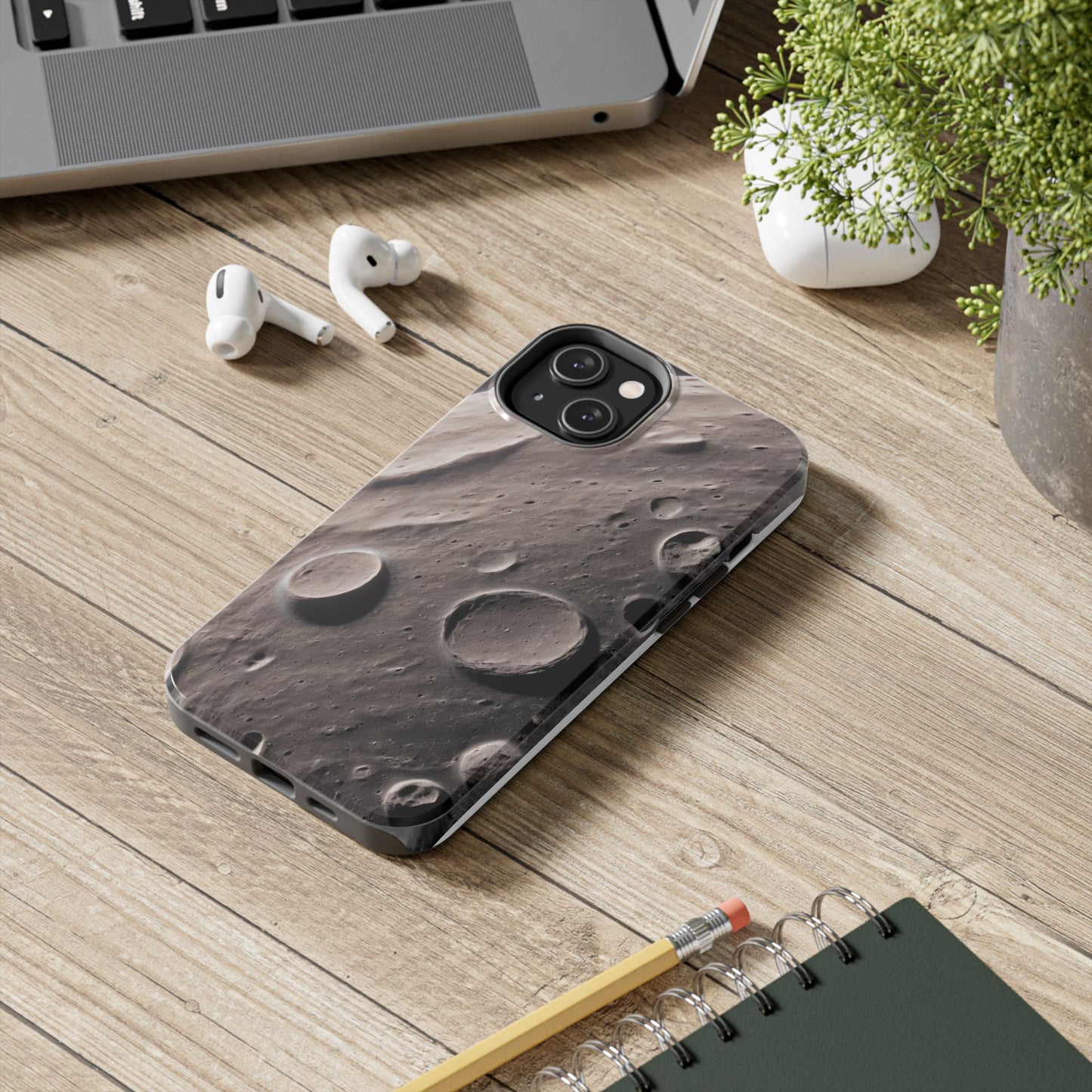 Celestial Moon Surface Tough Phone Case | Durable Space-Themed Design - for iPhone