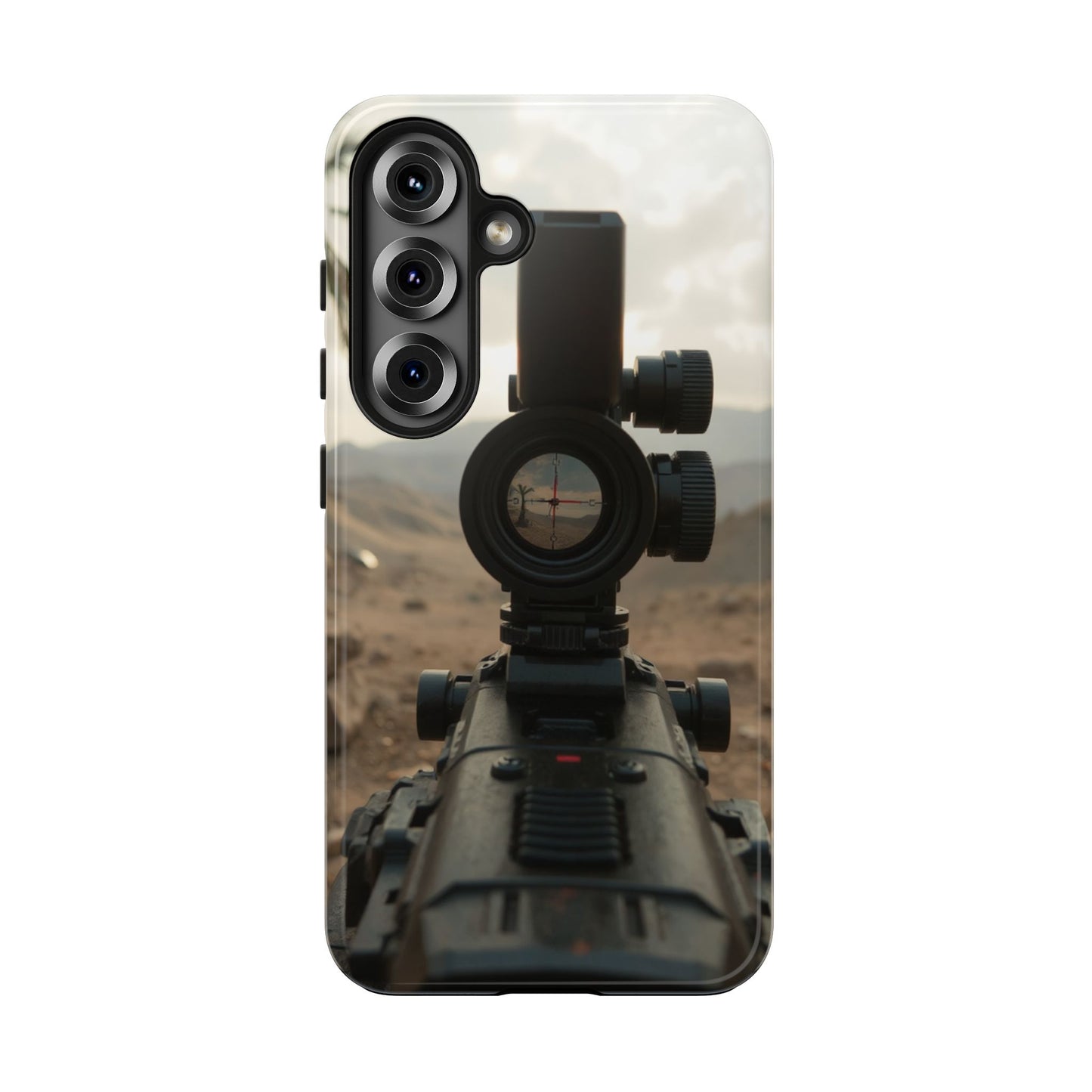 Tough Phone Case with Sniper Scope Design - Durable & Stylish Protection for Outdoors Enthusiasts