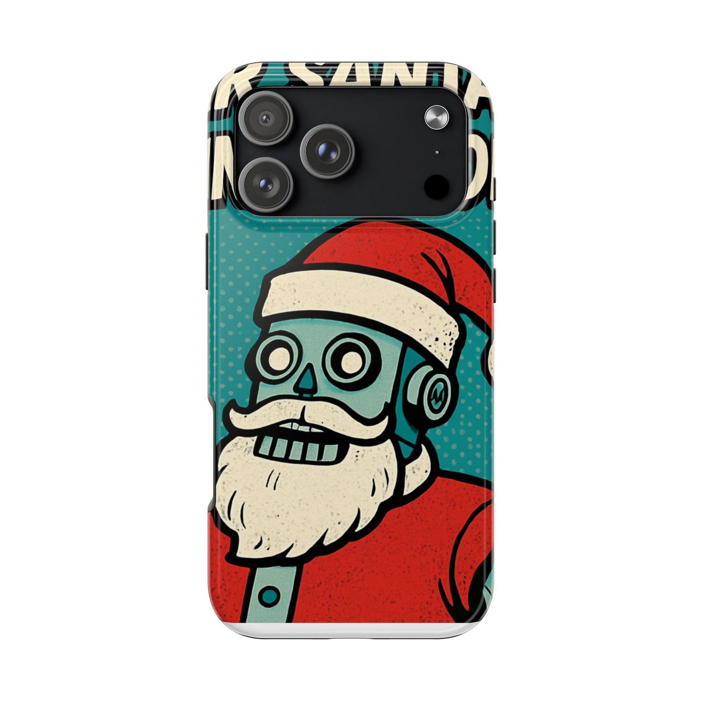 Santa Robot Phone Case - Durable Tough Design for Holidays