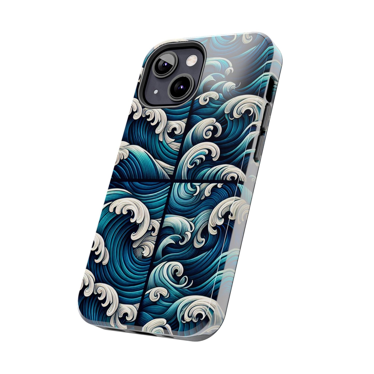 Ocean Waves Tough Phone Case - Durable Protection with Artistic Design - for iPhone