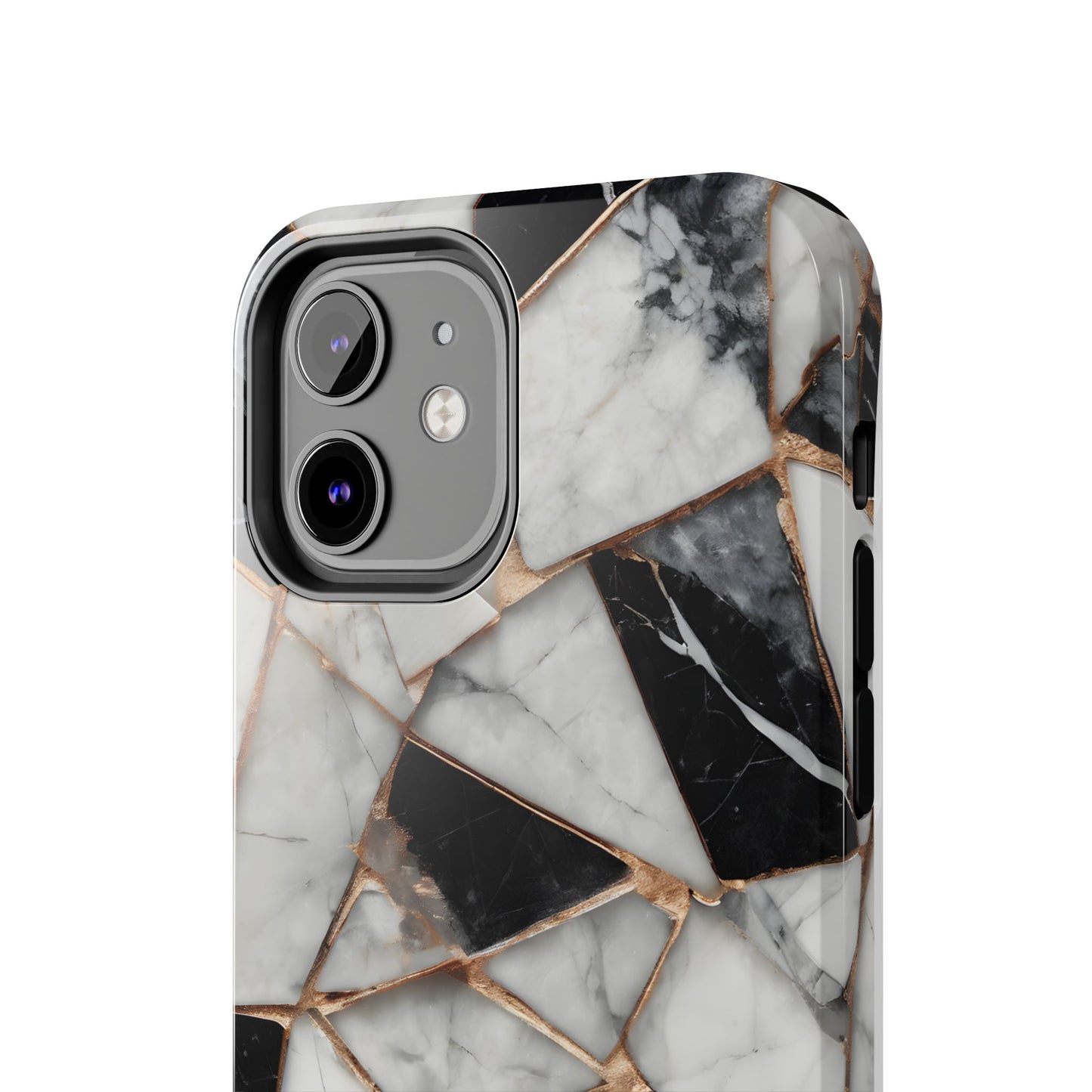 Elegant Marble Tough Phone Case - Stylish Protection for iPhone