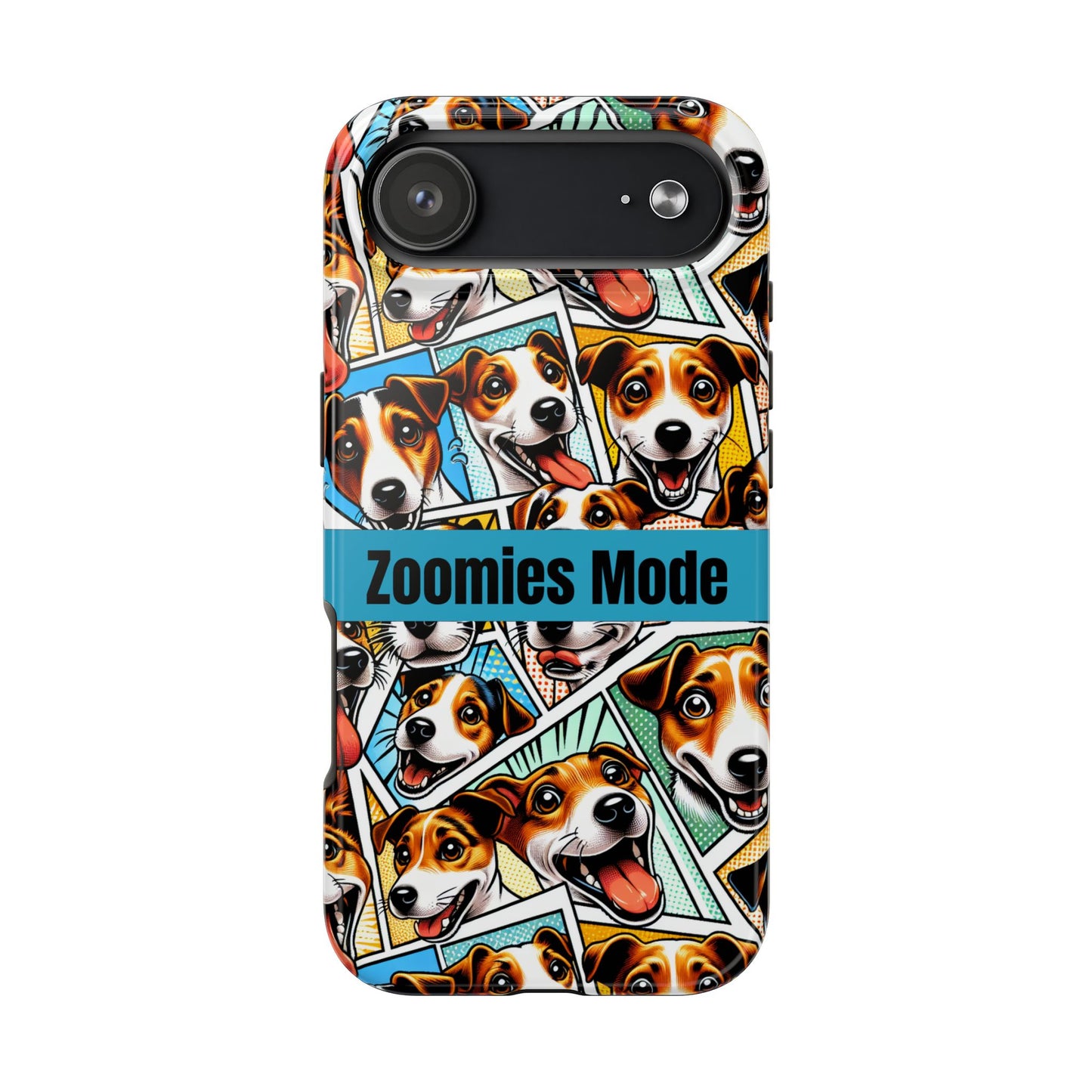 Zoomies Mode Jack Russell Tough Phone Case - Fun Dog Design Case for iPhone