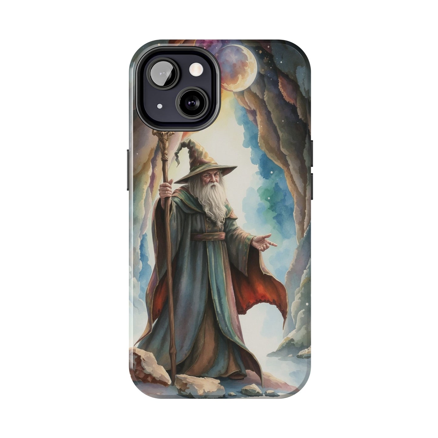 Magical Wizard Phone Case - Tough, Durable Phone Cover for Fantasy Lovers, Geek Gift, Unique Design, Celestial Phone Accessory