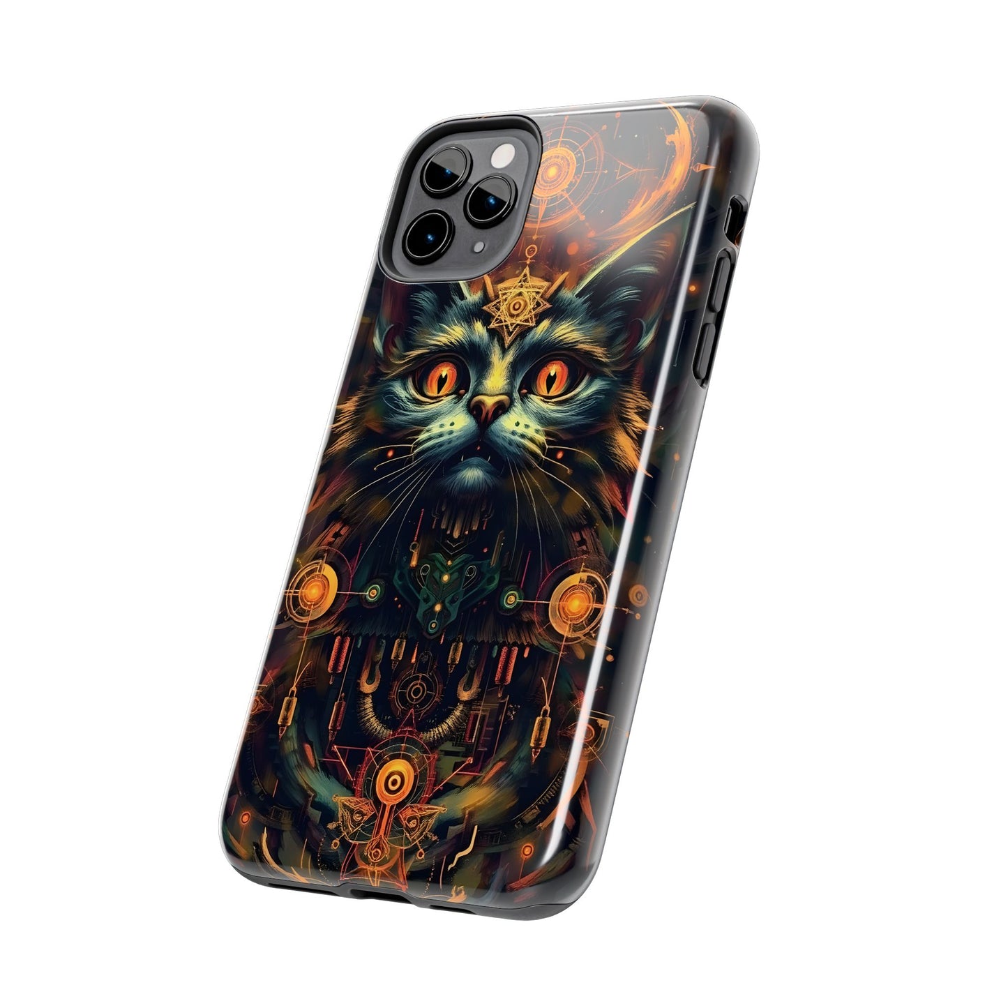 Mystical Cat Queen Tough Phone Case – Unique Protection for Cat Lovers - for iPhone