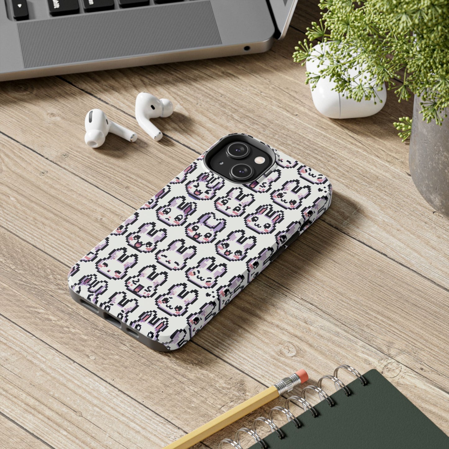 Cute Pixel Bunny Tough Phone Case - Stylish & Protective Cover for iPhone