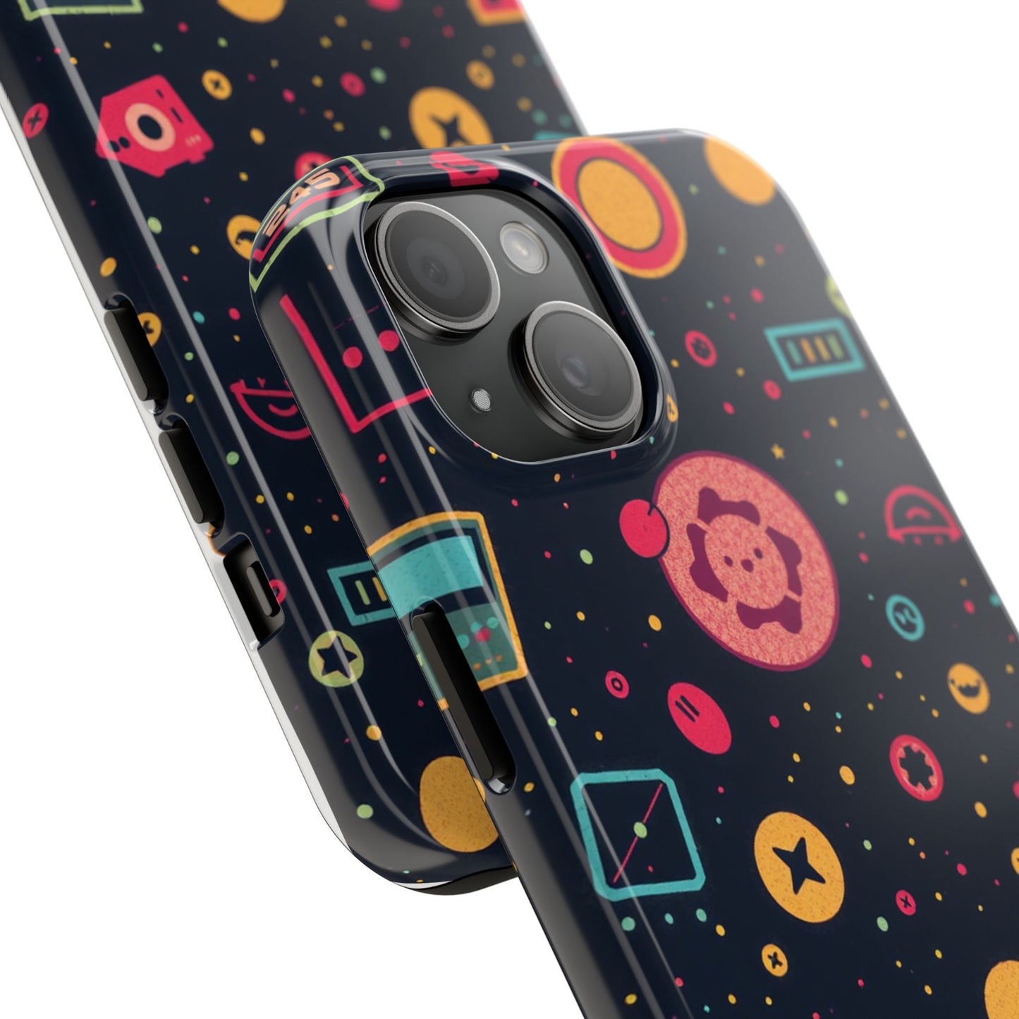 Colorful Space-Themed Tough Phone Case - Fun & Durable Protection for All Ages - for iPhone