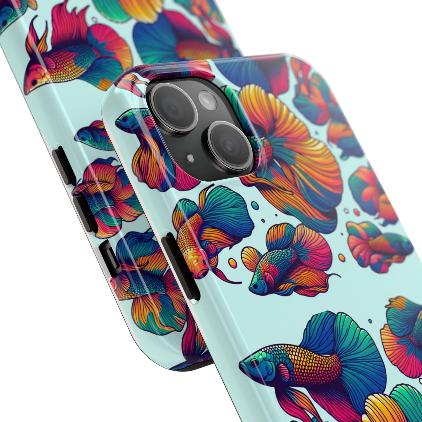 Colorful Fish Pattern Tough Phone Case - Aquatic Lovers - for iPhone